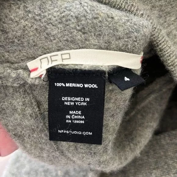 Designer Sweaters Designer NFP Boiled Merino Wool Strap Convertible Cut Out Sweater Cag Multi Streetwear