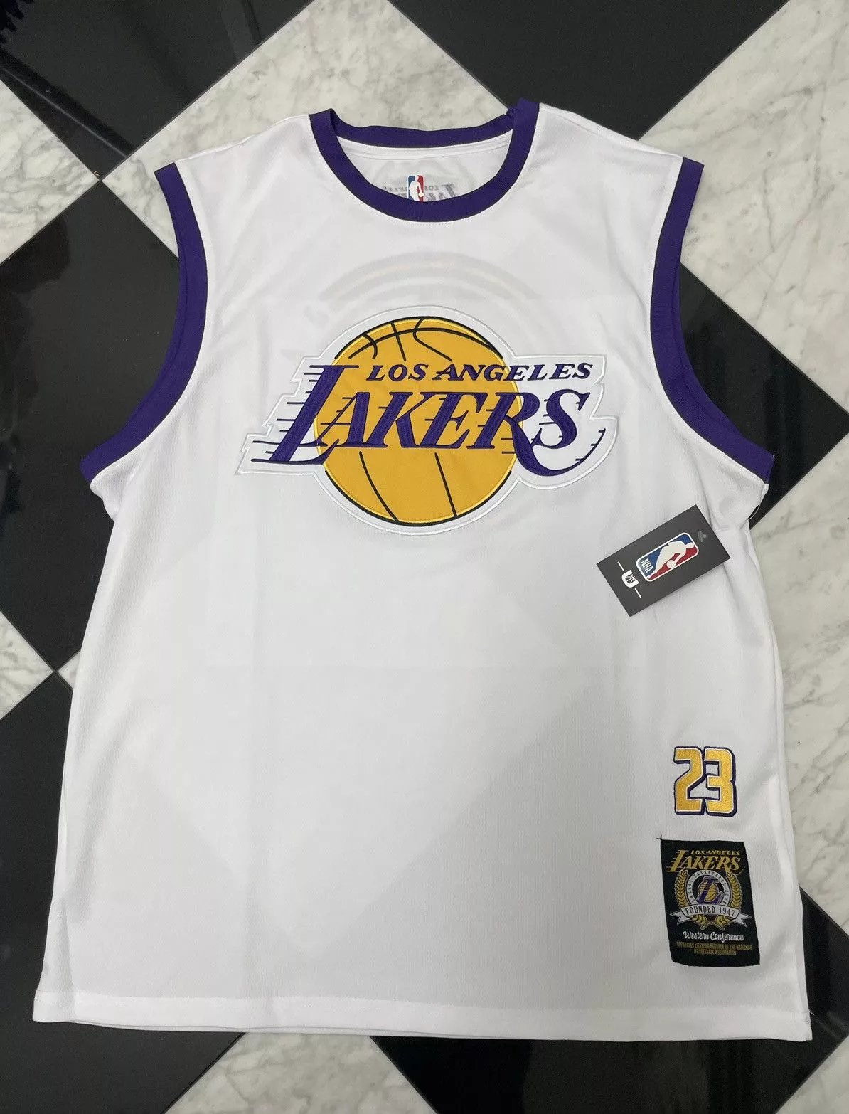 NBA Jerseys NBA 🔥 Labron James Lakers jersey White