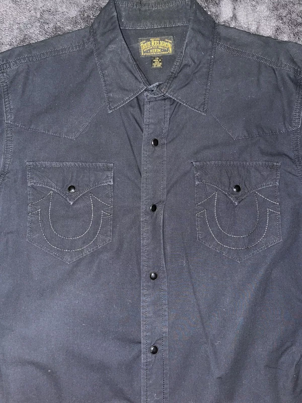True Religion Shirts Button Ups Mens true religion button down Black