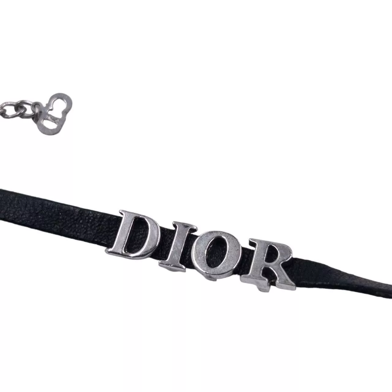 Dior Bracelets Vintage Dior Leather Strap Bracelet Black
