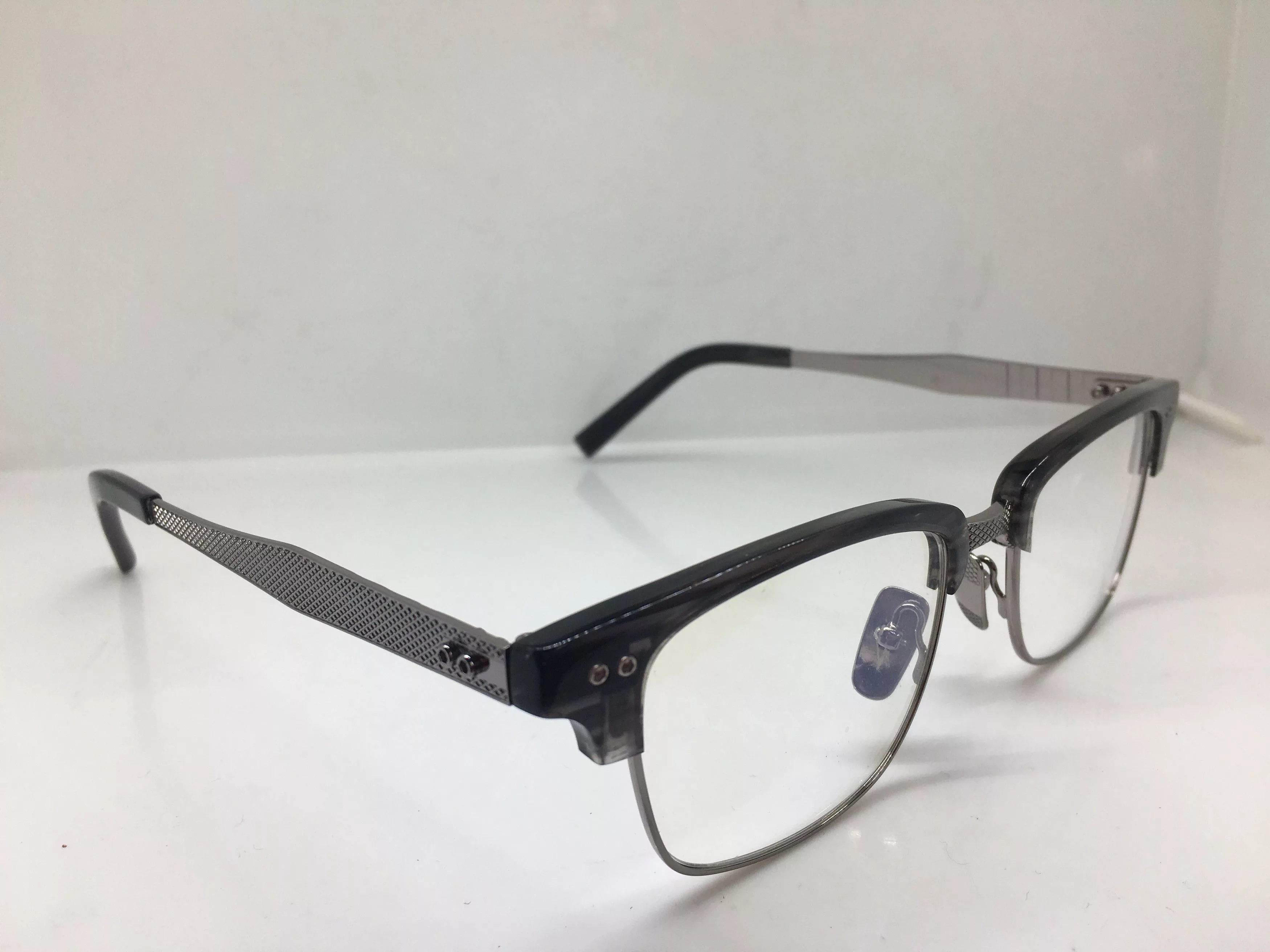 Other Glasses Other Mod Malcolm X Grey Silver Eyeglasses Frame