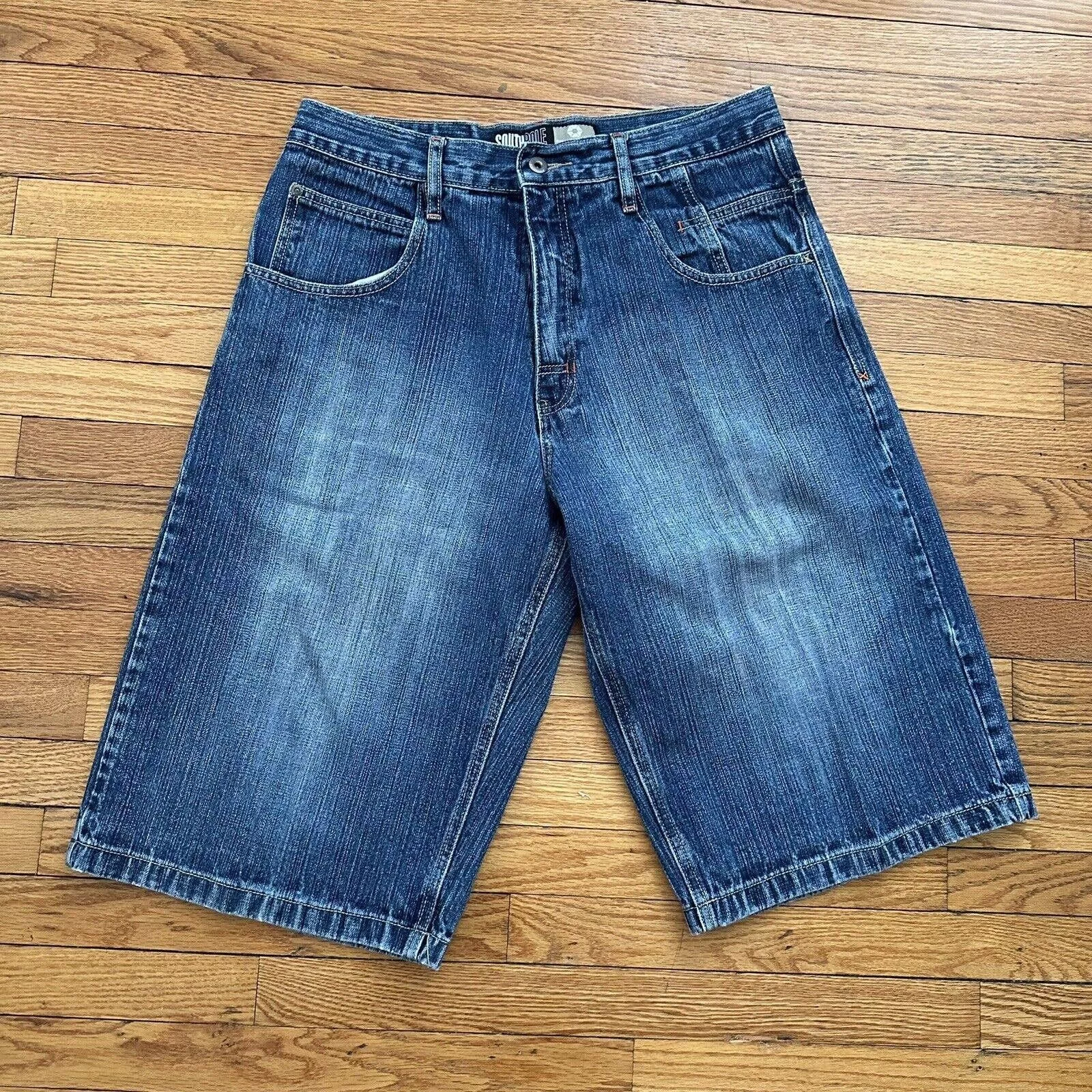 JNCO Shorts JNCO × Southpole Vintage Y2K Southpole Blue Baggy Denim Shorts Jorts Size 34 Streetwear