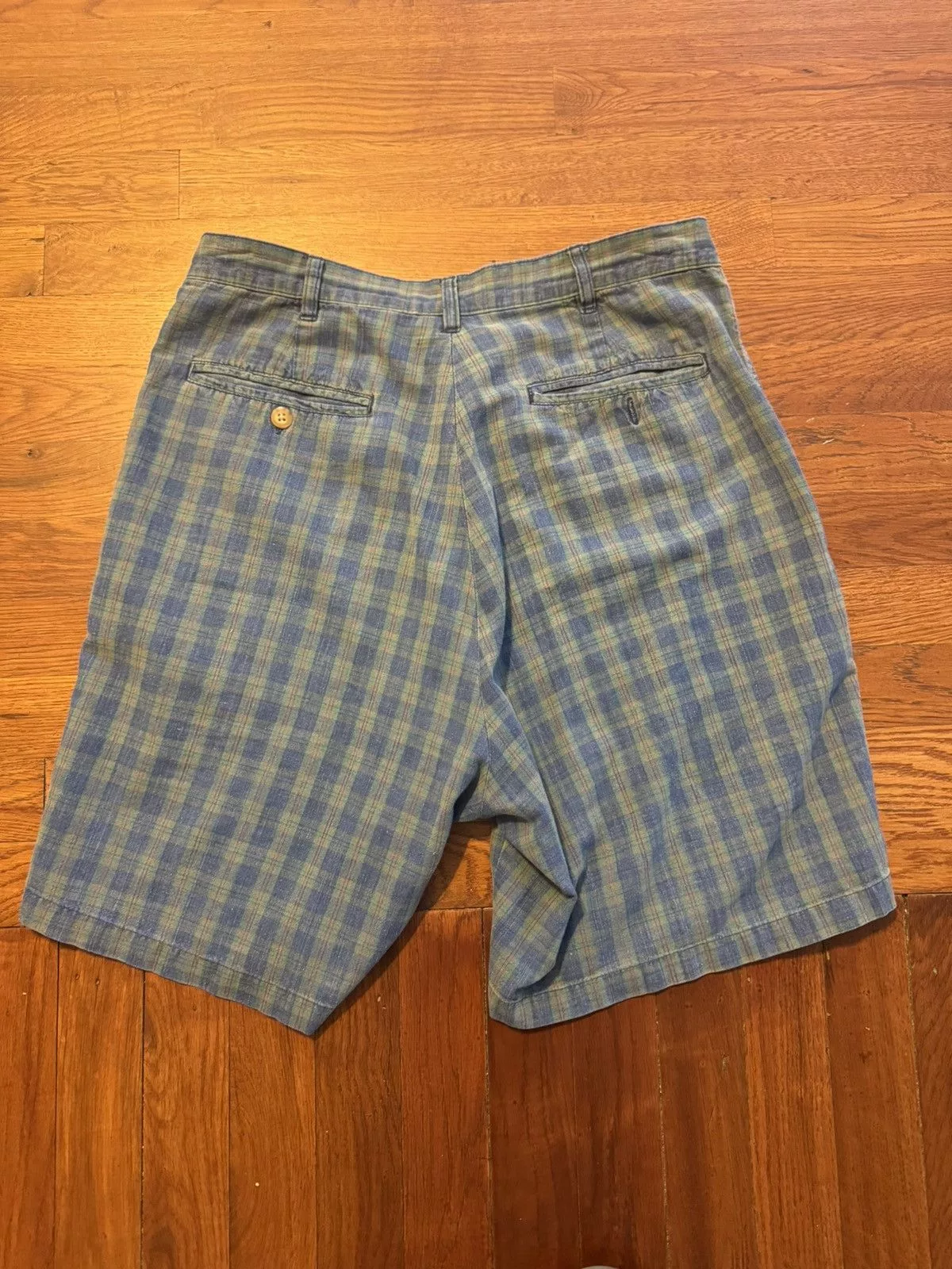 Vintage Shorts Vintage Britches Flannel Shorts Blue