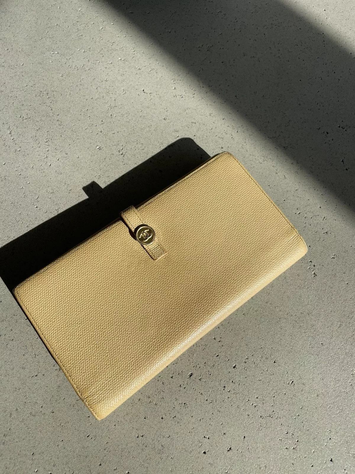 Chanel Wallets Chanel Caviar Leather CC Long Wallet Beige