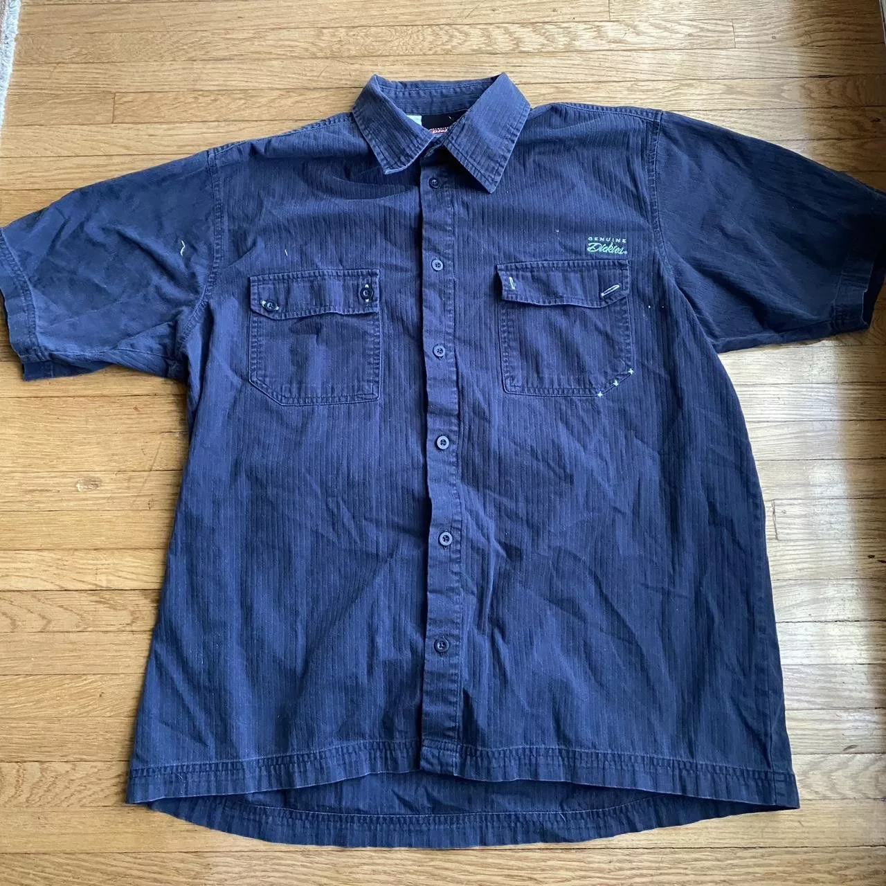 Dickies Polos Dickies work button up Tee Blue