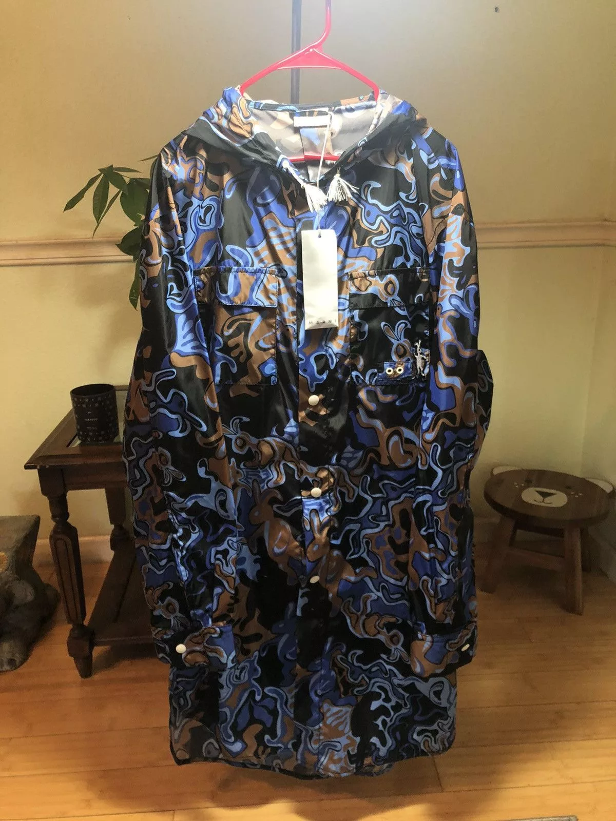 Marni Raincoats Marni dance bunny nylon coat Blue