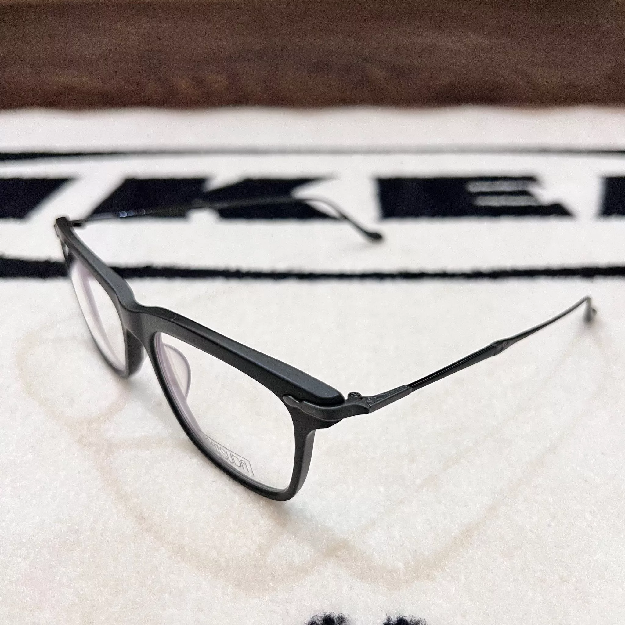 Matsuda Sunglasses Matsuda M2049 Rectangular Eyeglasses in Matte Black Colorway