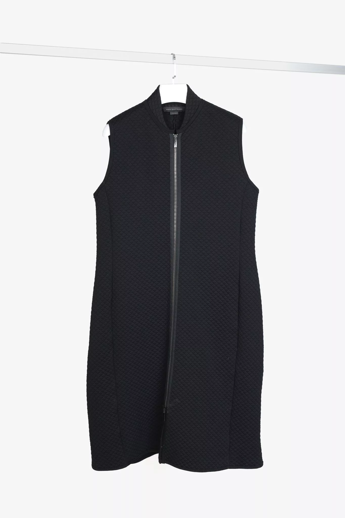 Marie Saint Pierre Vests Marie Saint Pierre Black Quilted Maxi Vest