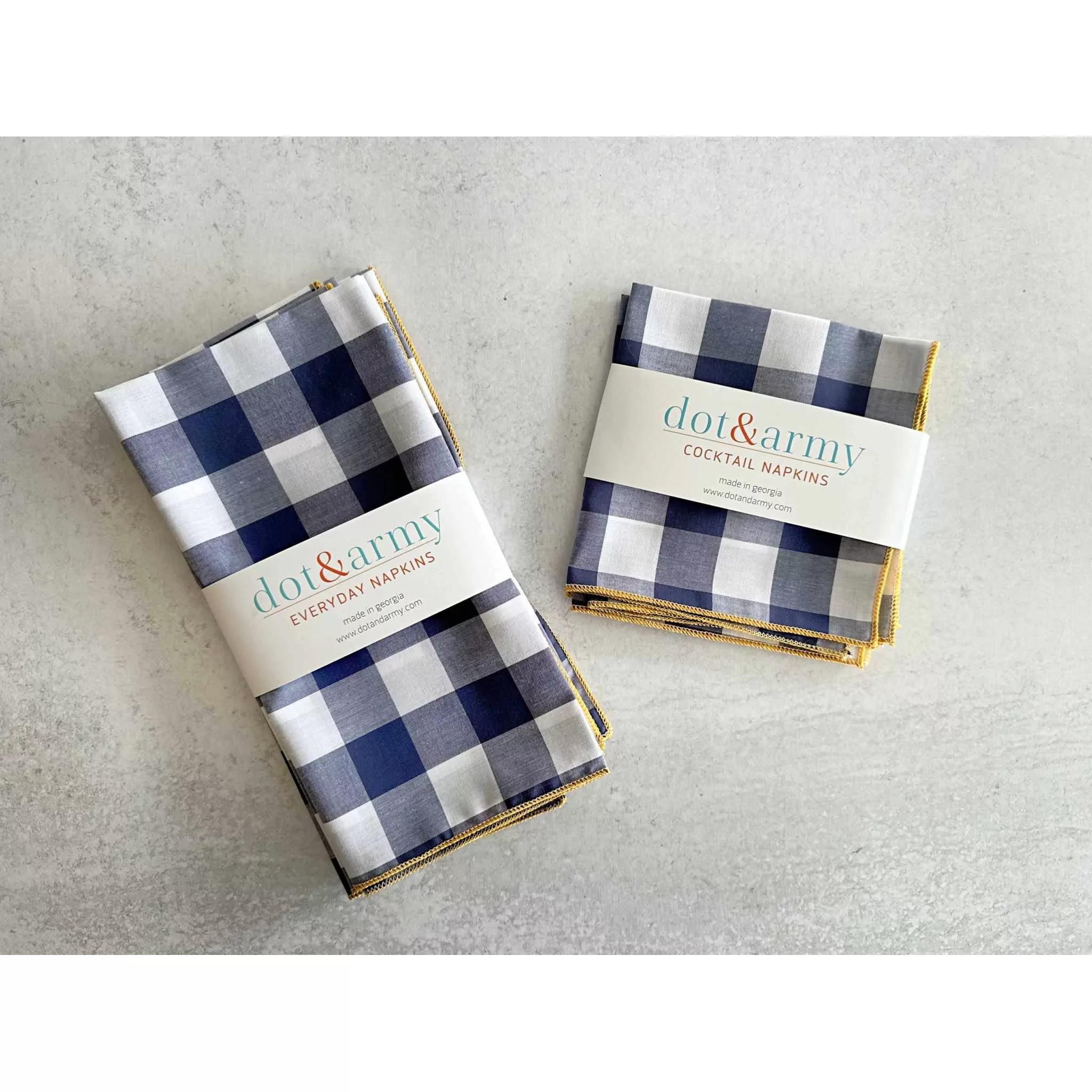 Gingham Check Cloth Napkins Set