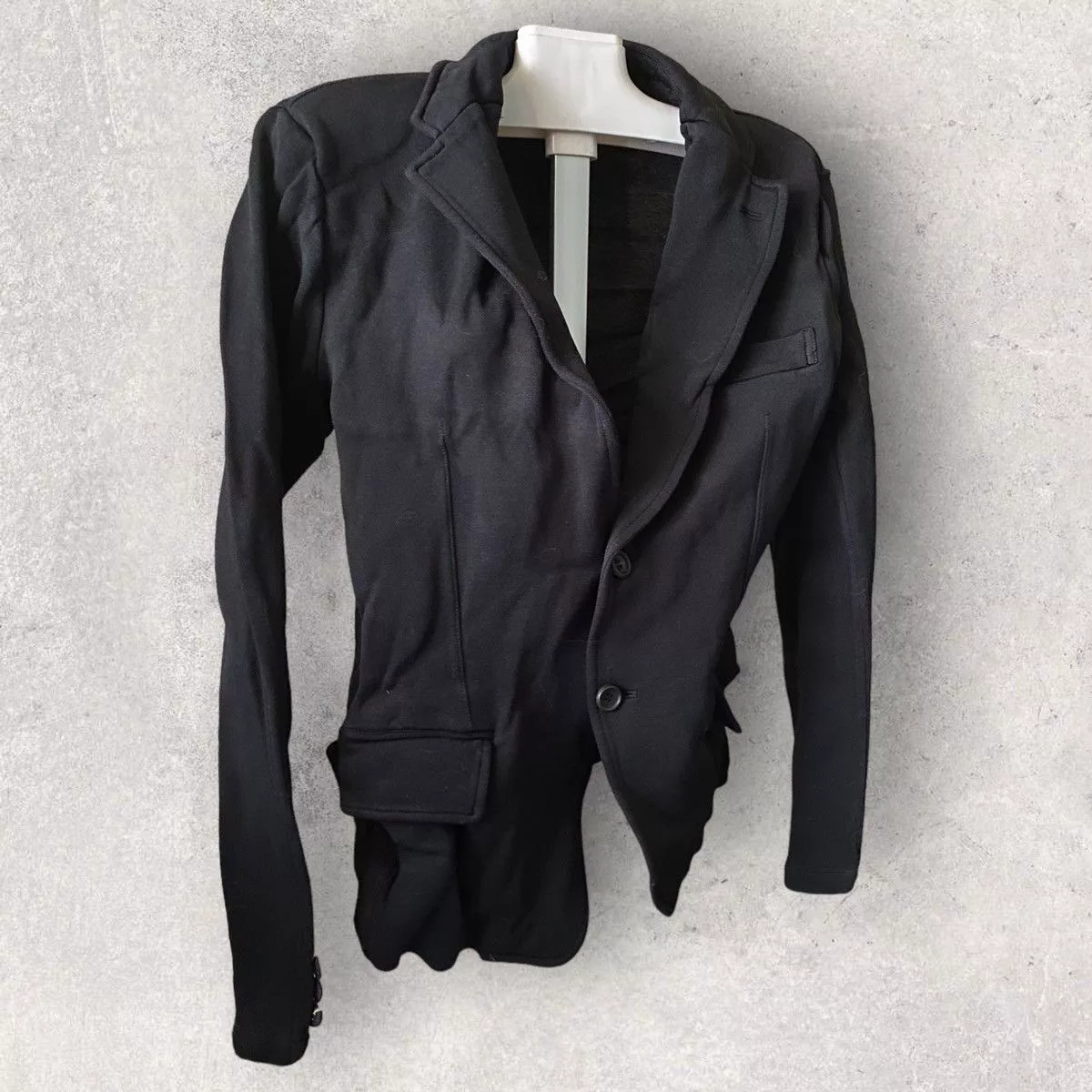 Comme des Garcons Light Jackets Comme des Garcons × Comme des Garcons Homme Black Dyed Poly Wrinkle Jacket