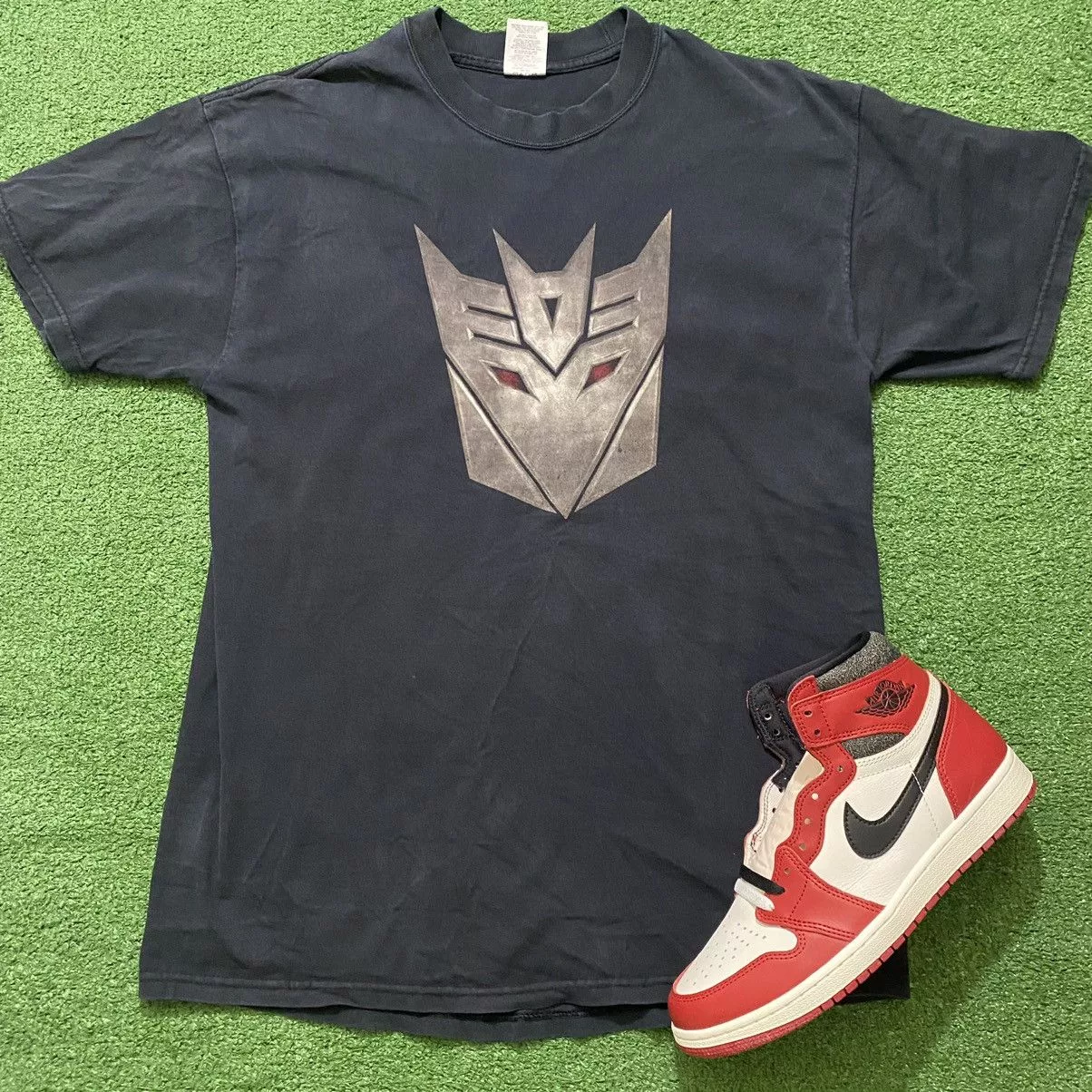 Vintage Short Sleeve T Shirts Vintage Transformers Tee Black