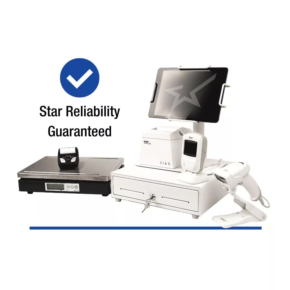 Star Micronics TSP143IIIBi Bluetooth Thermal Receipt Printer for iOS, Android, and Windows with Auto-cutter and Internal Power Supply - Gray