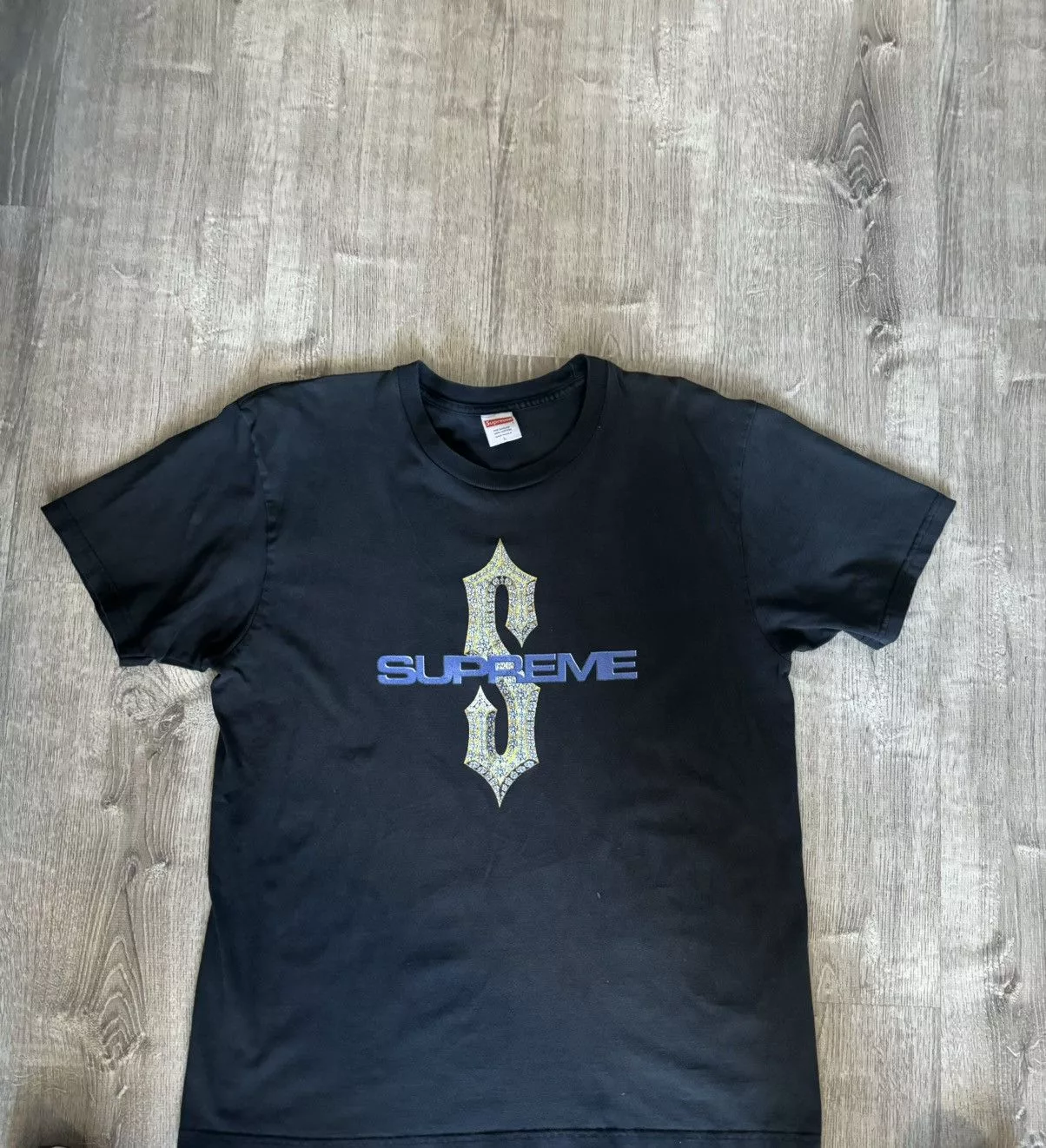 Supreme Short Sleeve T Shirts Supreme Diamonds Tee Black