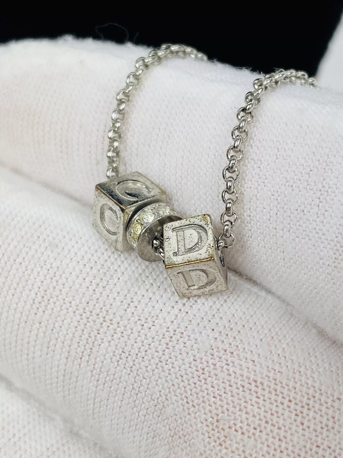 Dior Necklaces Dior CD Dice Necklace Silver