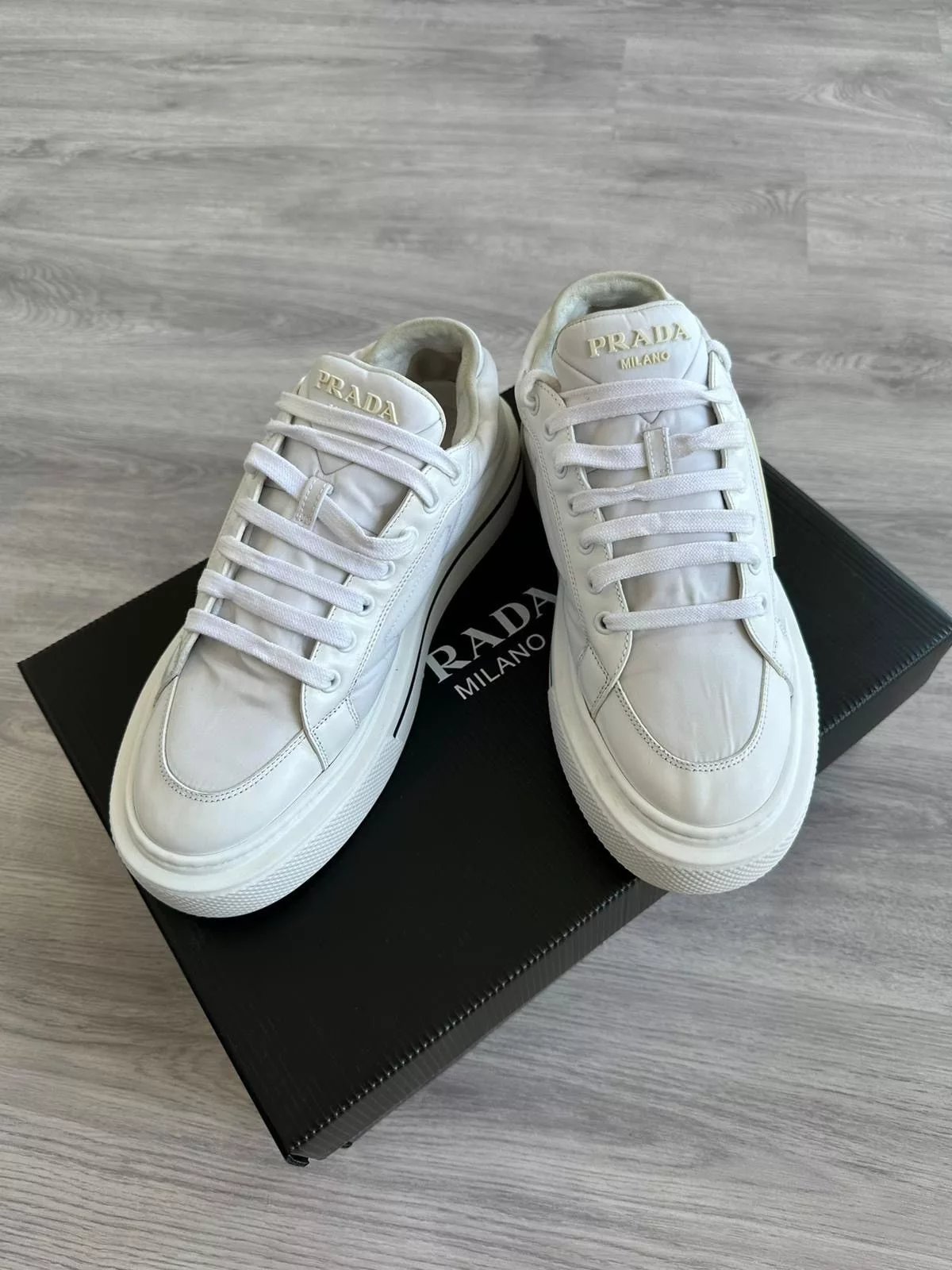 Prada Low Top Sneakers prada macro sneakers White
