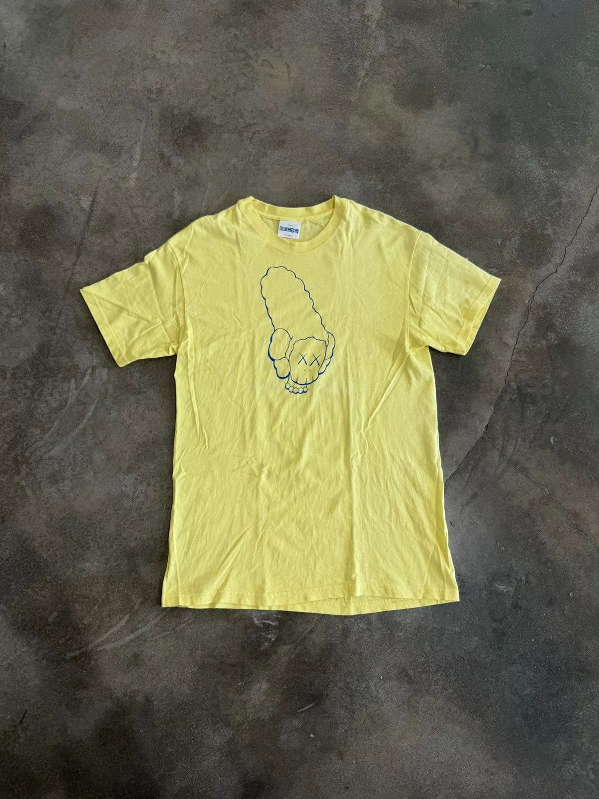 Kaws Short Sleeve T Shirts Kaws x Hectic T-Shirt Yellow