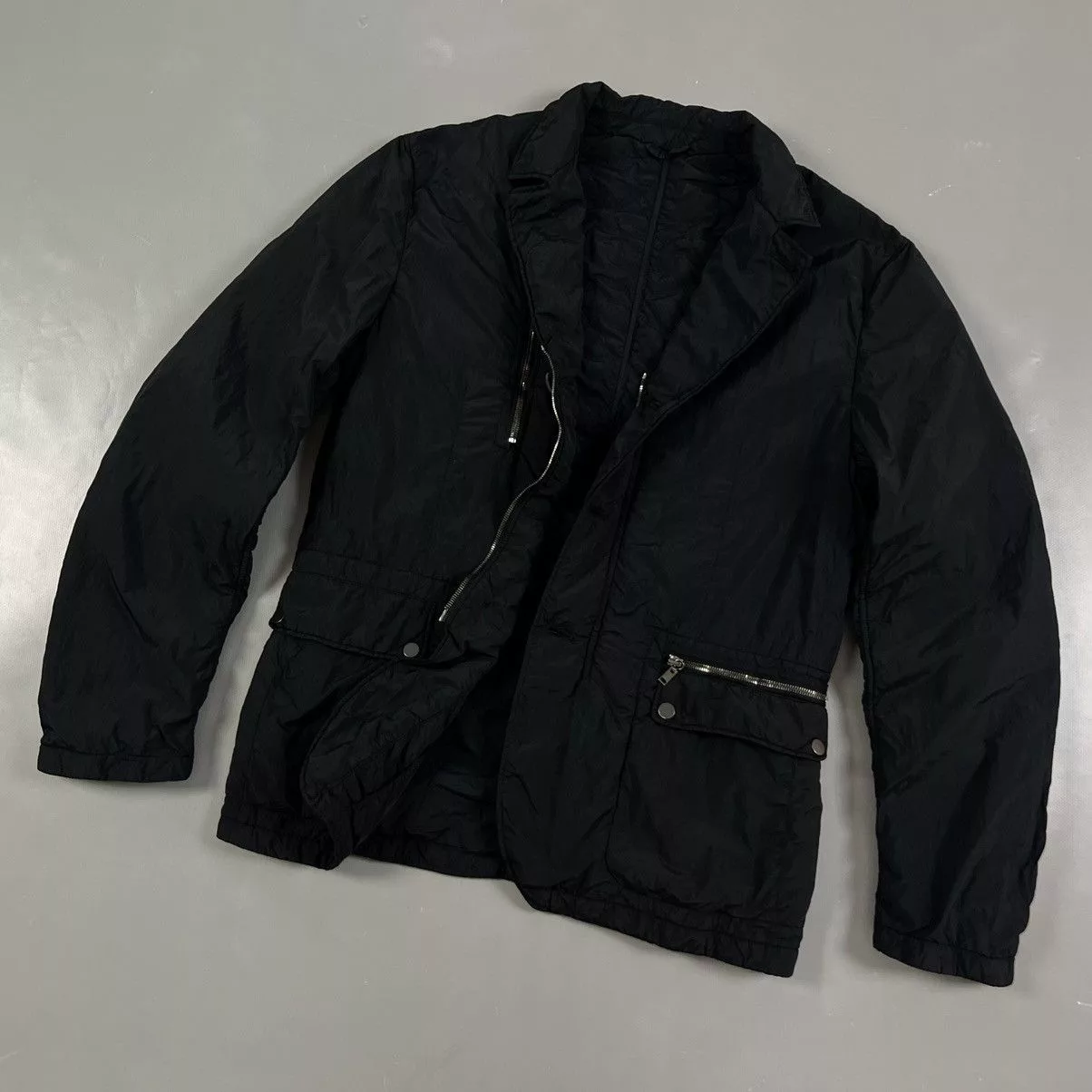 Lanvin Light Jackets Luxury Lanvin Shimmer Polyamide Light Jacket Man Size L Black Vintage