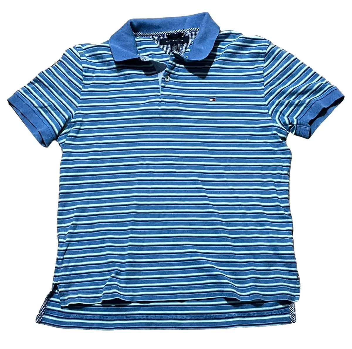 Tommy Hilfiger Polos Tommy Hilfiger Polo Blue Grey Size Medium
