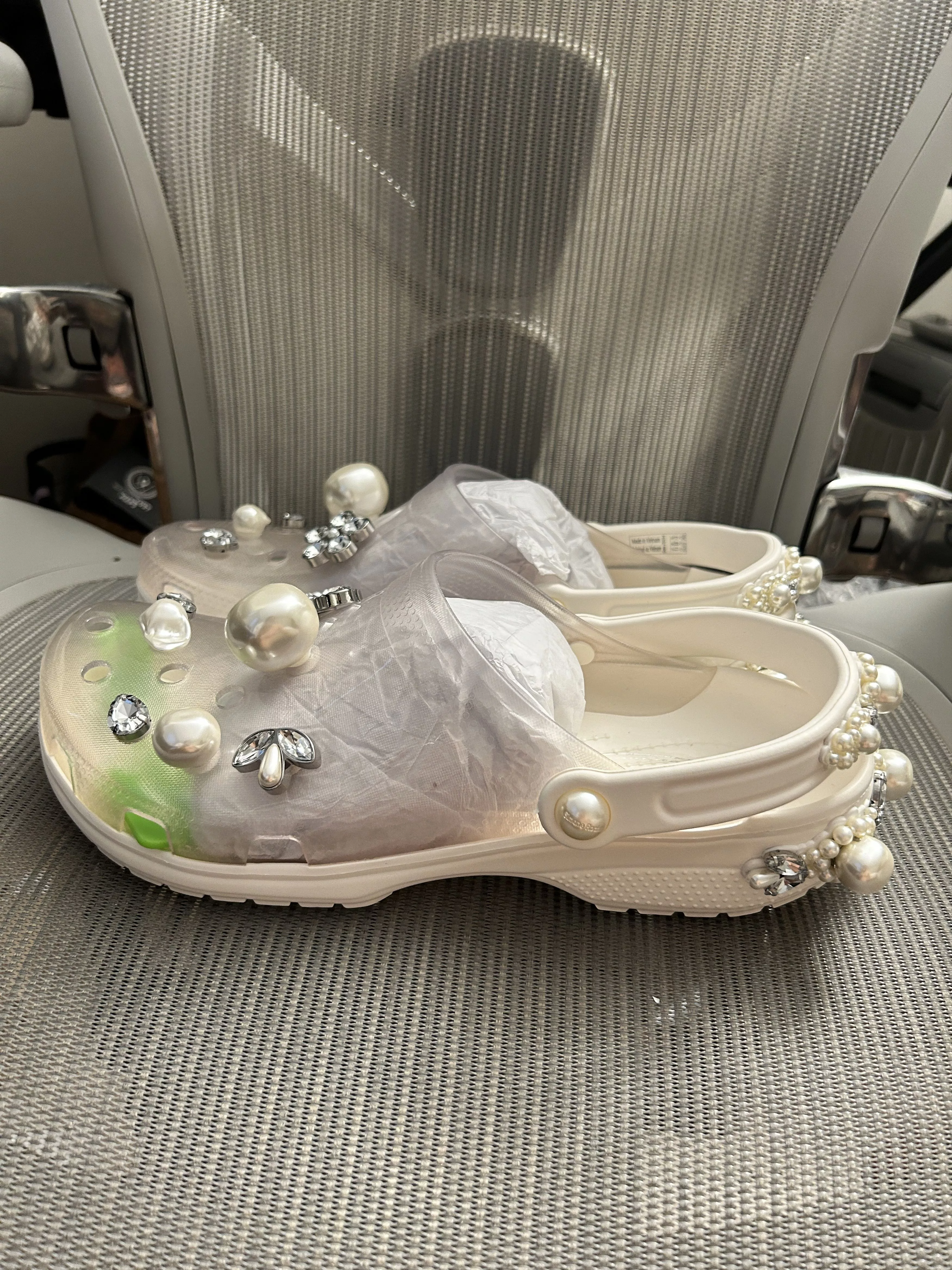 Crocs Slip Ons Crocs × Simone Rocha Crocs Classic Clog Simone Rocha Translucent (210144-0WV) White