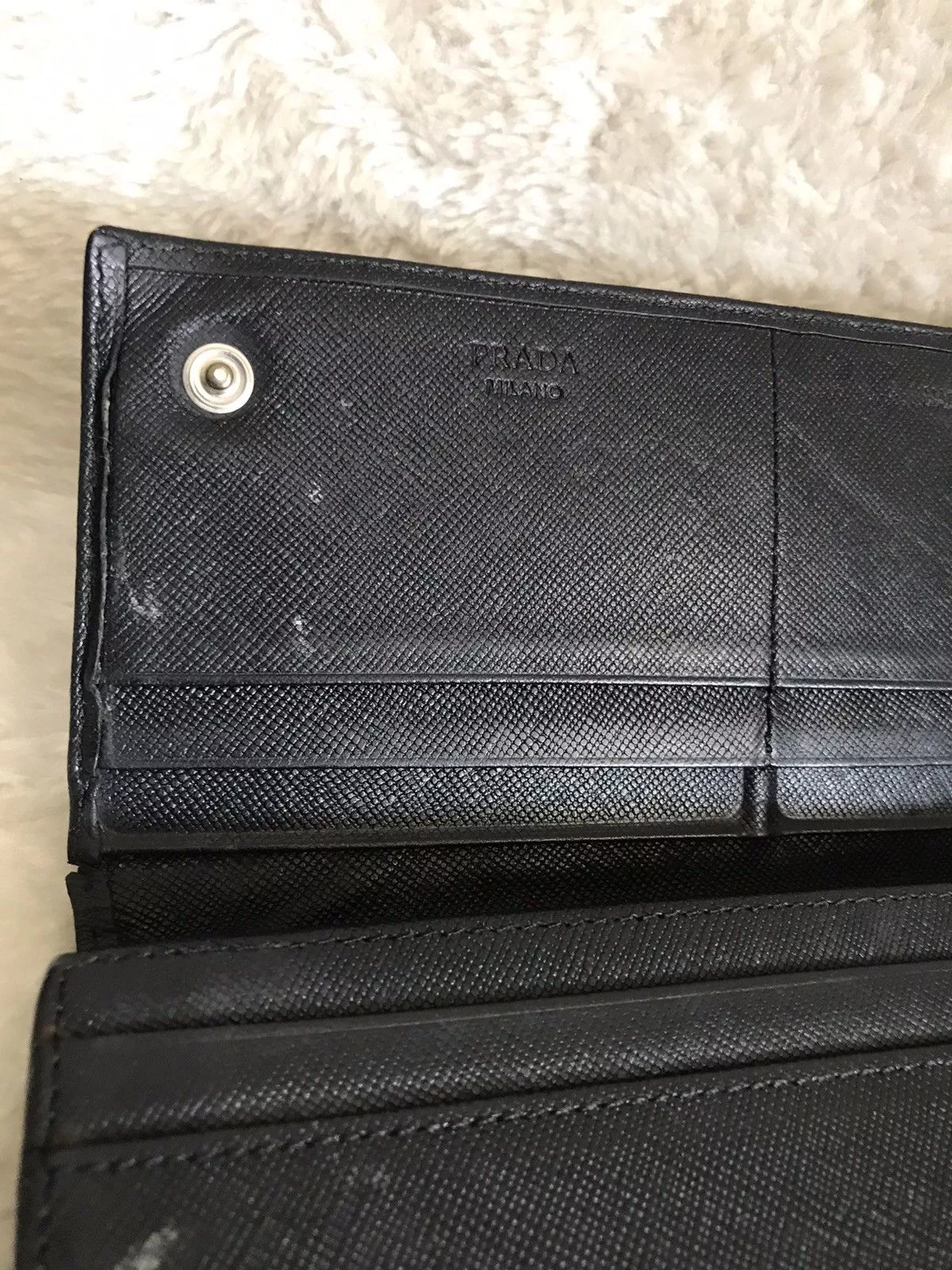 Prada Wallets Prada × Vintage PRADA Wallet Black Leather