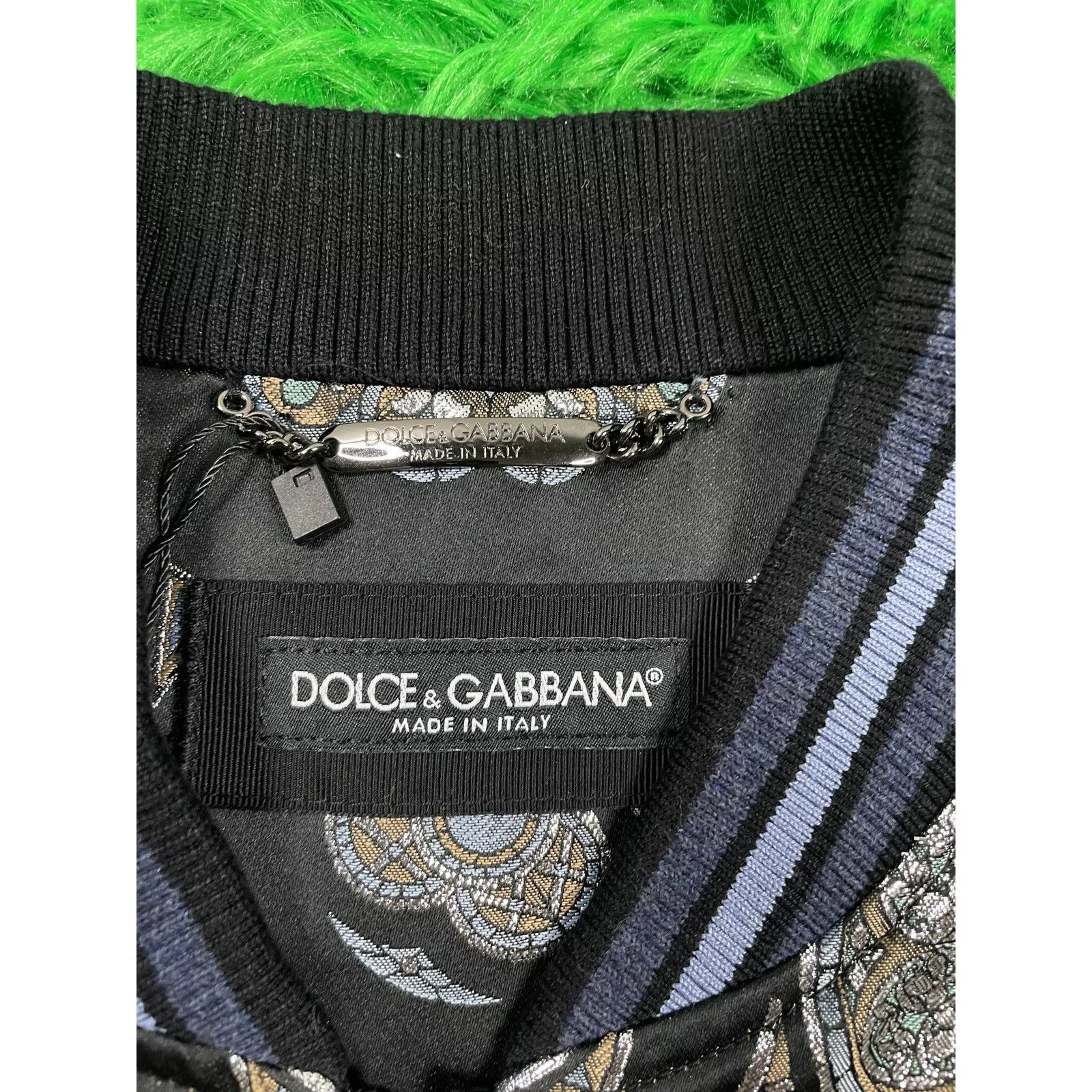 Dolce & Gabbana Light Jackets Dolce & Gabbana D&G Blazer Jacket Silver Blue 48 Used Multi