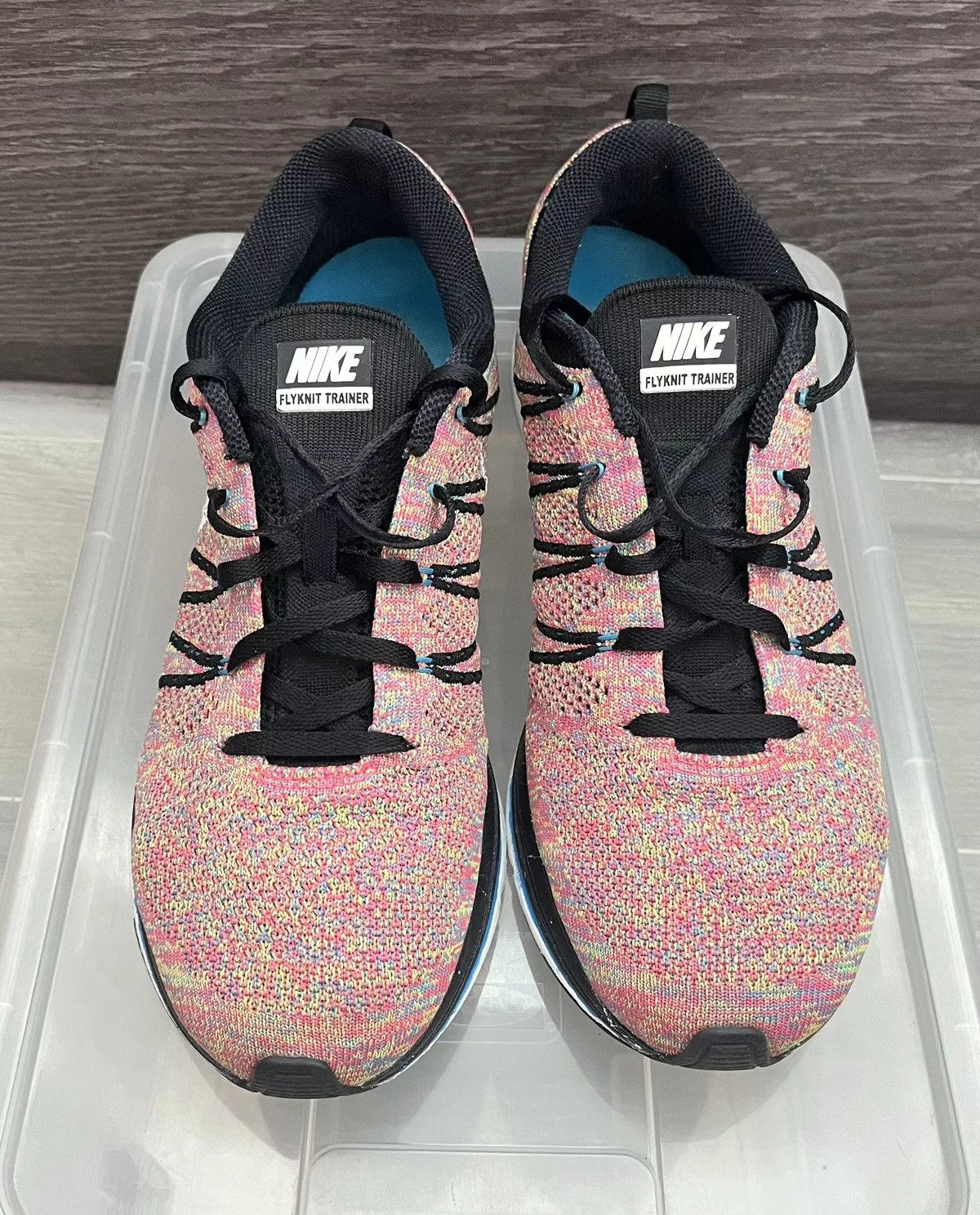 Kanye West Low Top Sneakers Kanye West × Nike Nike flyknit trainer multicolor 2013 supreme stussy fuct Pink Streetwear