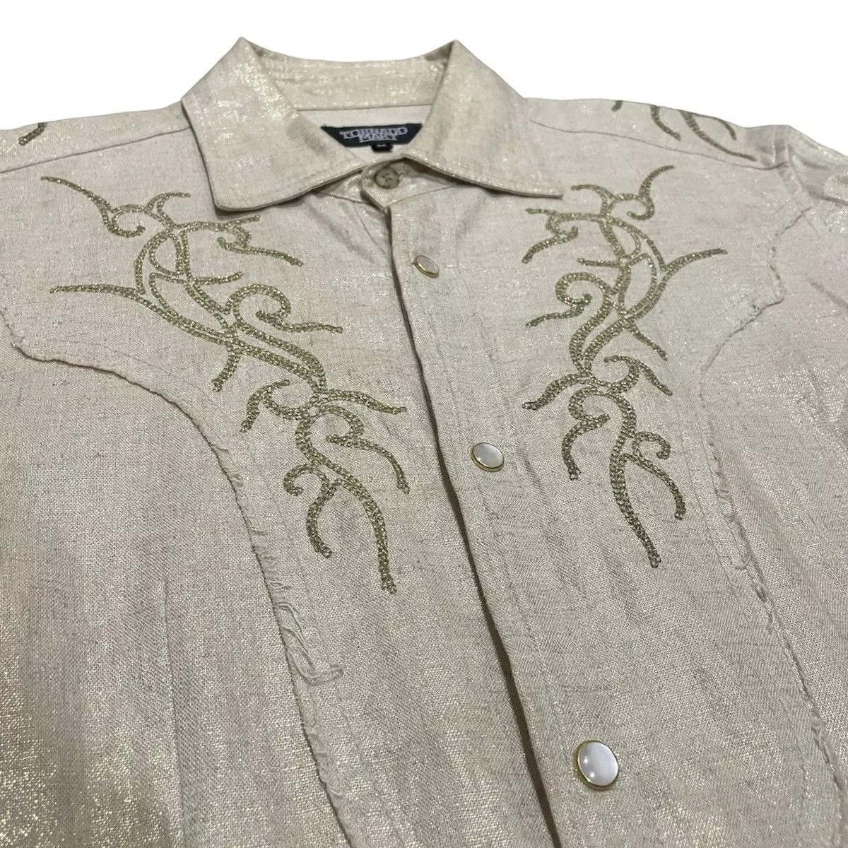 Tornado Mart Shirts Button Ups Tornado Mart Western Shirt White