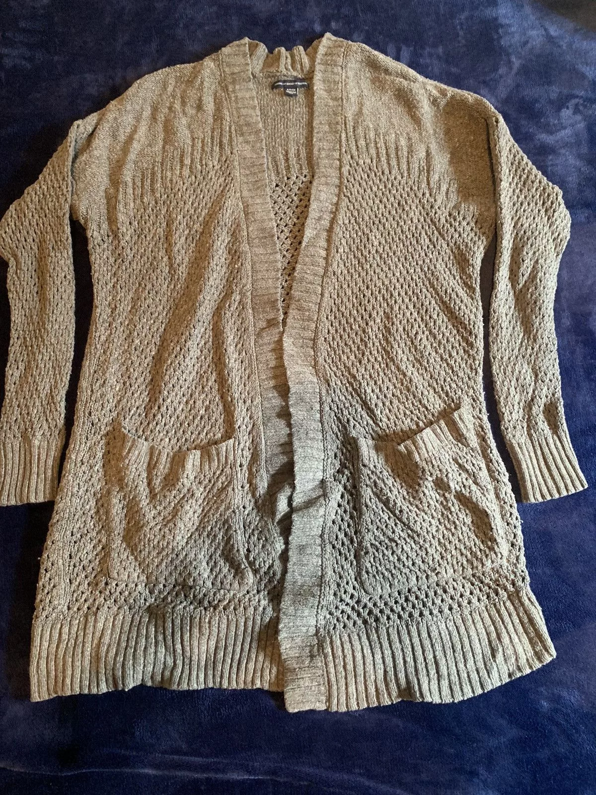American Eagle Outfitters Jackets American Eagle Outfitters × Vintage AEO Streetwear Fashion Indie Vintage Knitwear Thrift Preppy Gray