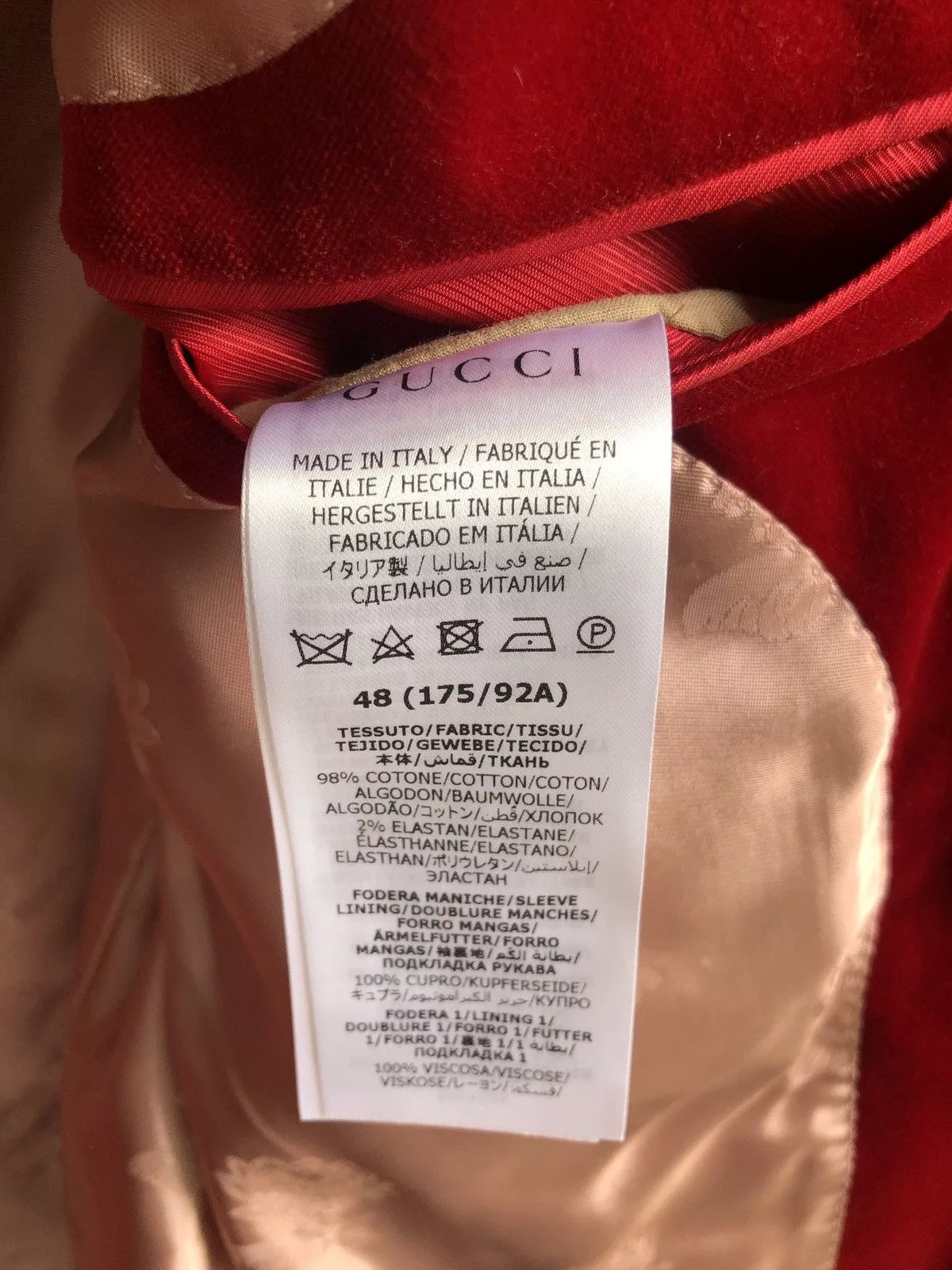 Gucci Blazers Gucci Red Velvet Blazer