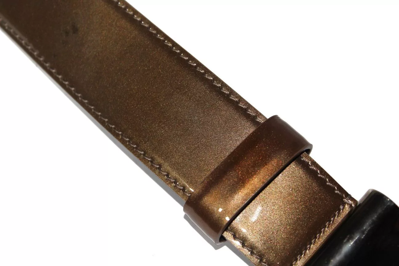 Versace Belts Versace Varnished Belt Gold