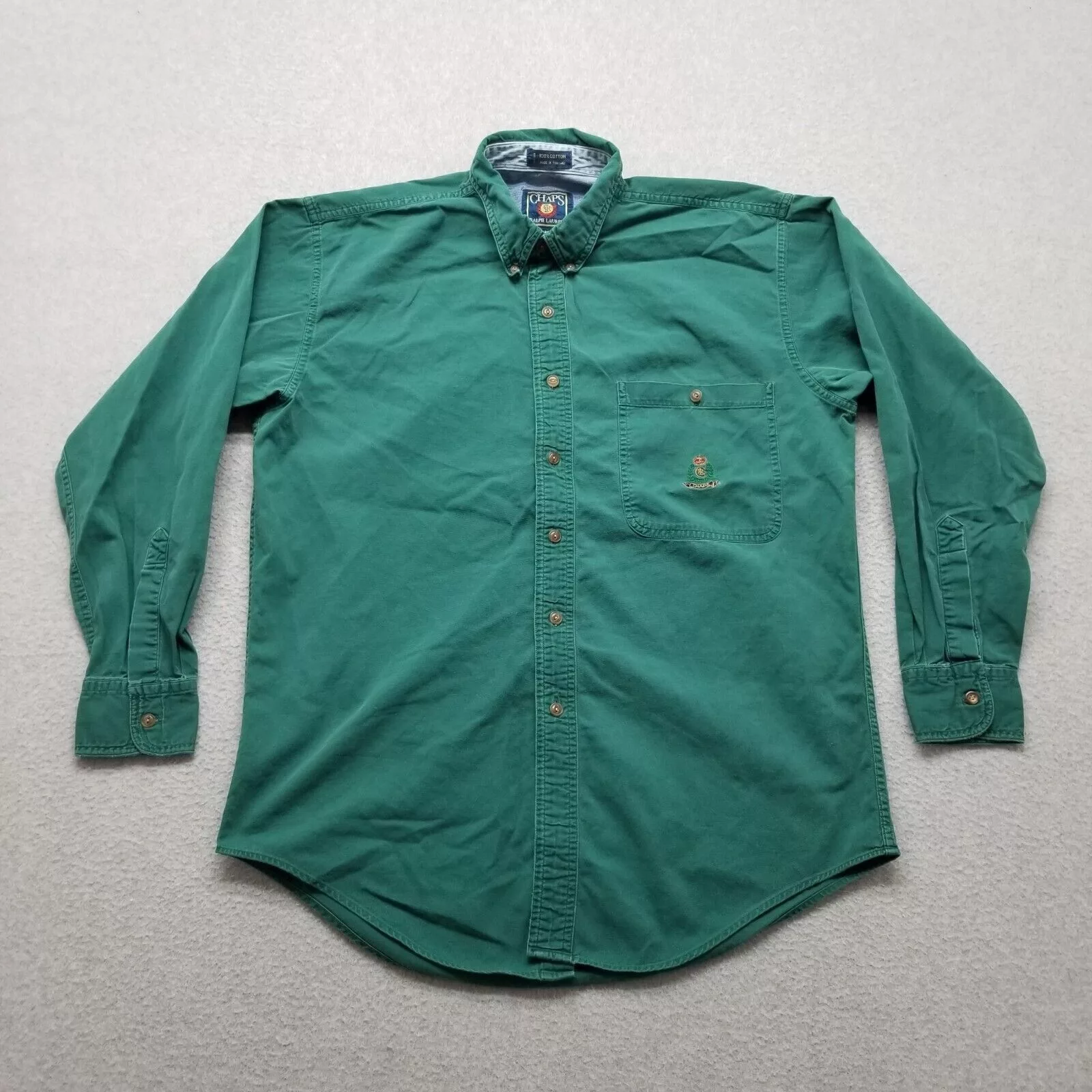 Chaps Ralph Lauren Shirts Button Ups Chaps Ralph Lauren Shirt Men Medium Button Up Oversized Green