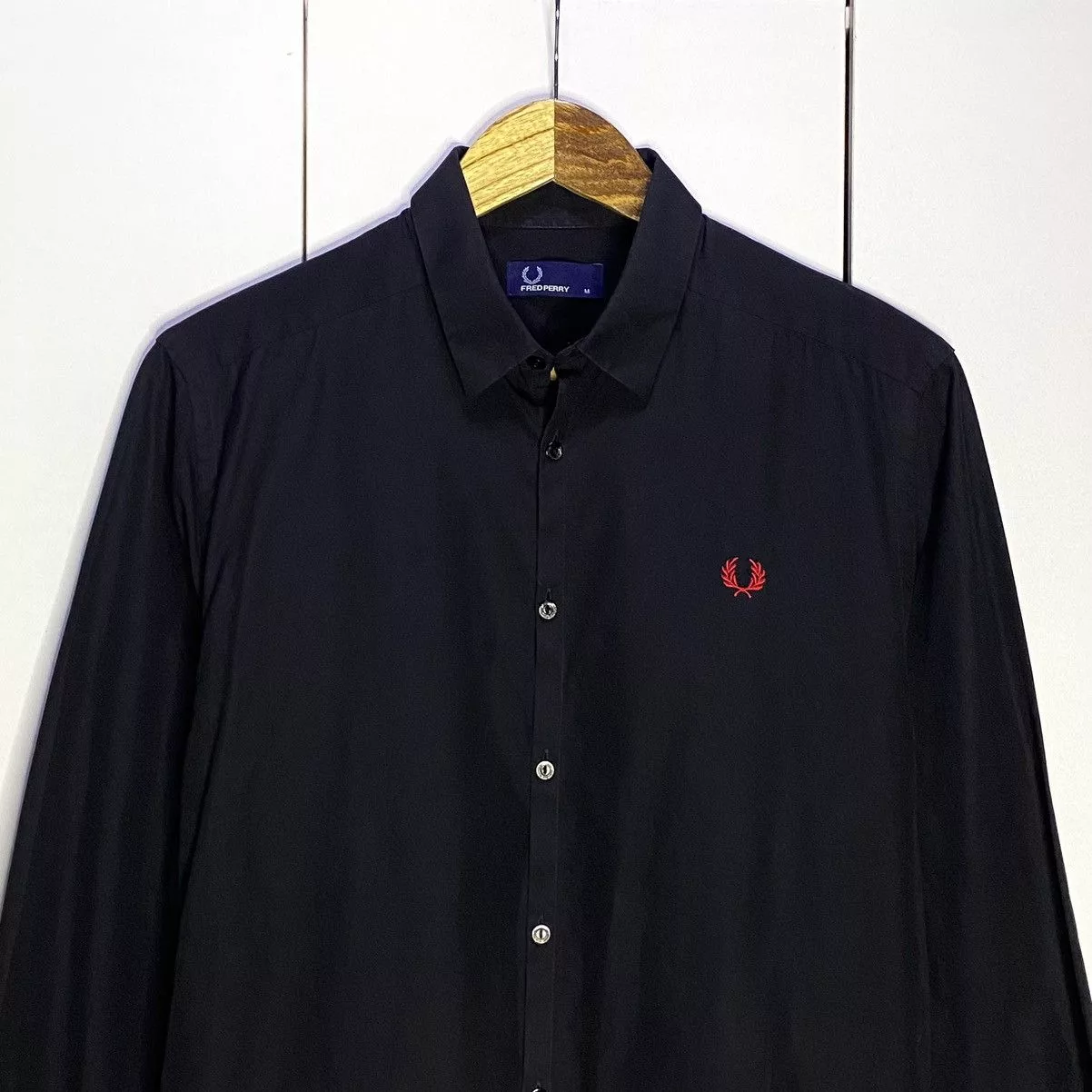 Fred Perry Shirts Button Ups Fred Perry Classic Button Down Long Sleeve | Black Medium Luxury