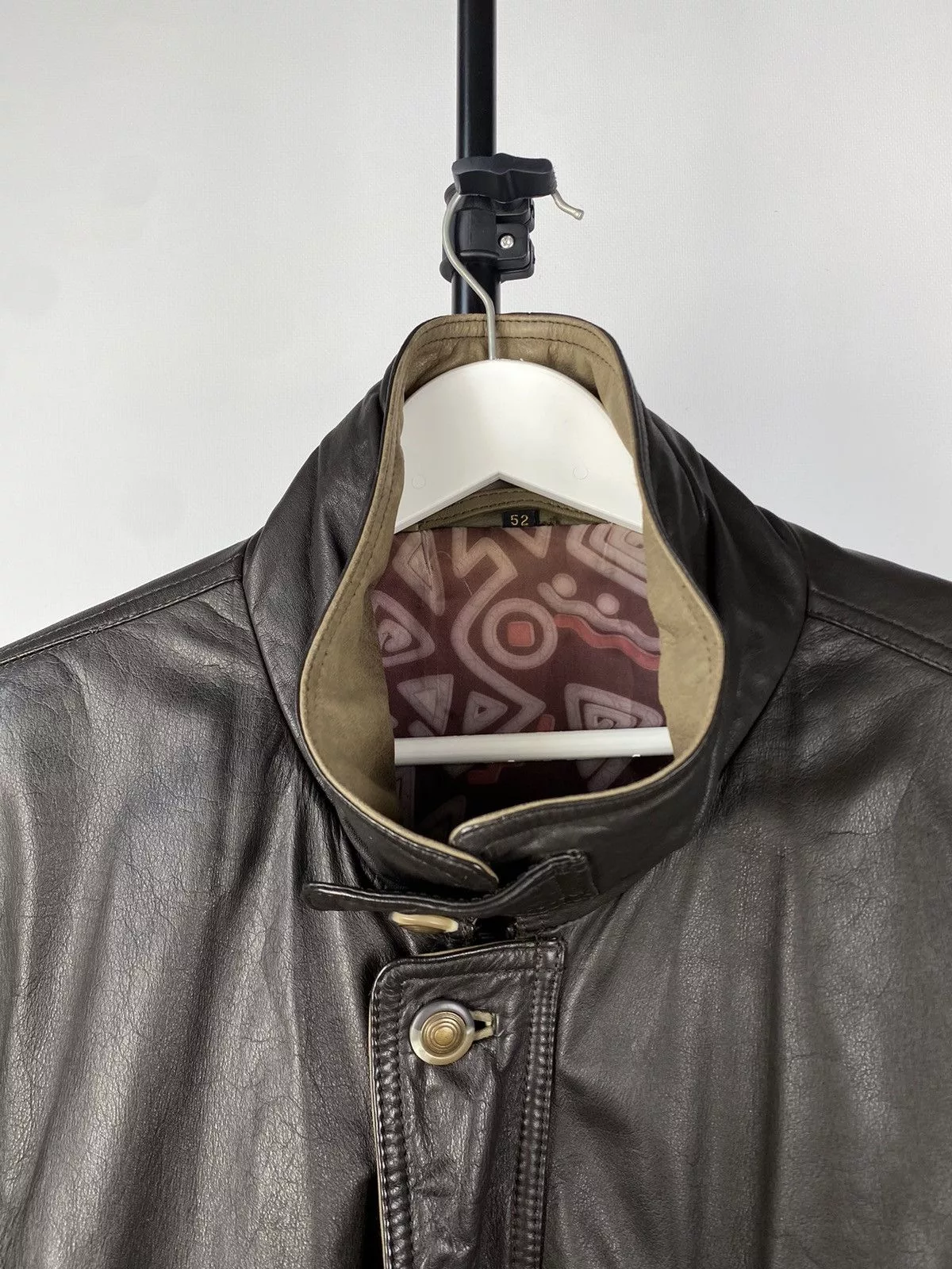 Vintage Leather Jackets Vintage Leather Jacket Genuine Leahter bomber Moto Oldmoney Brown Avant-Garde