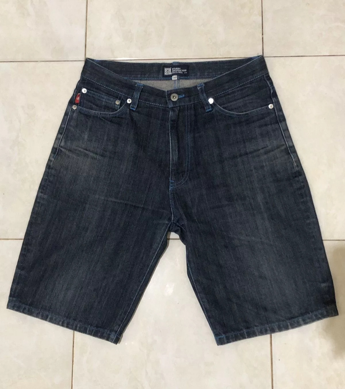 Stussy Denim STUSSY SPELL OUT JORTS y2k Blue