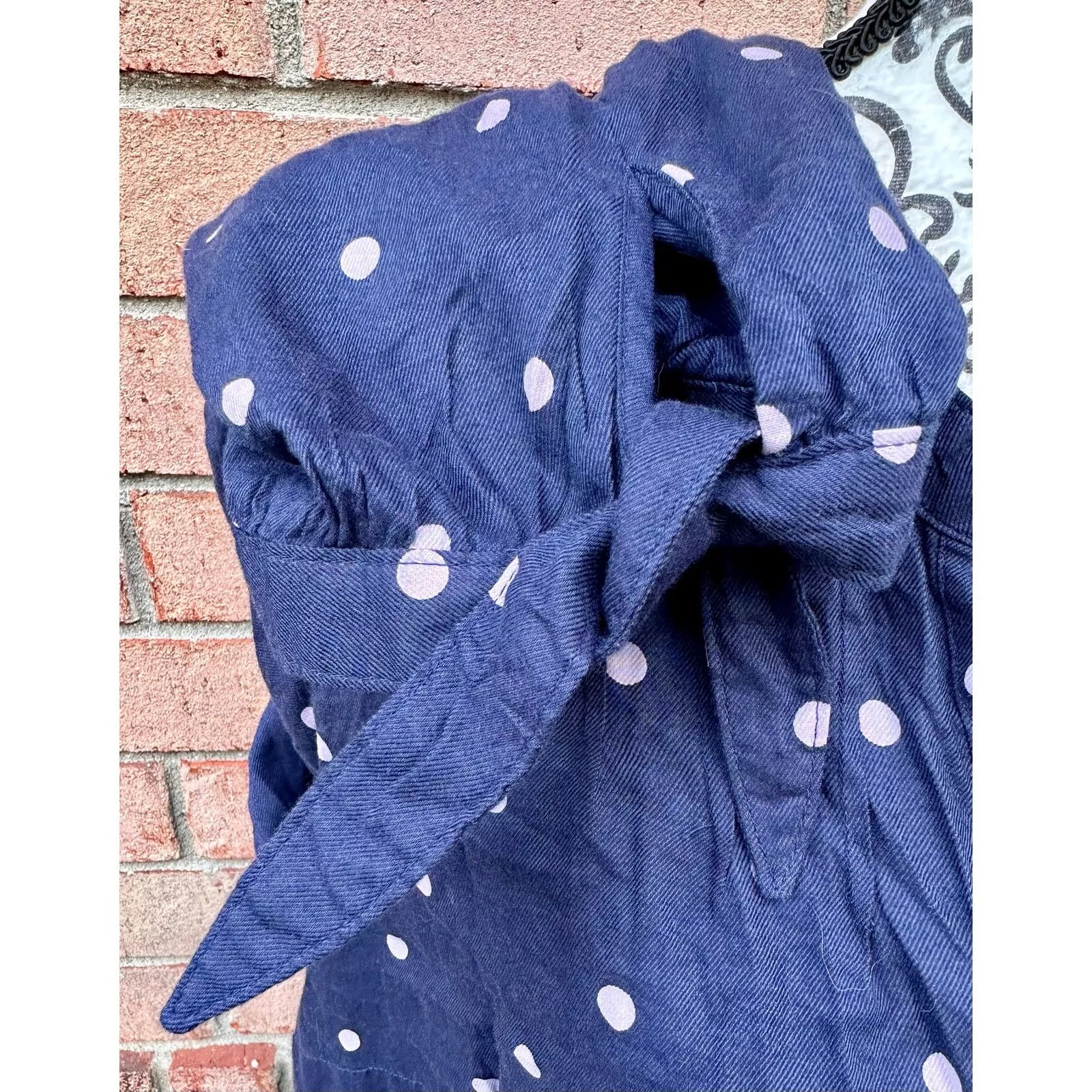 Old Navy Blouses EUC Old Navy Polka Dot Tunic Top Size 2X Blue