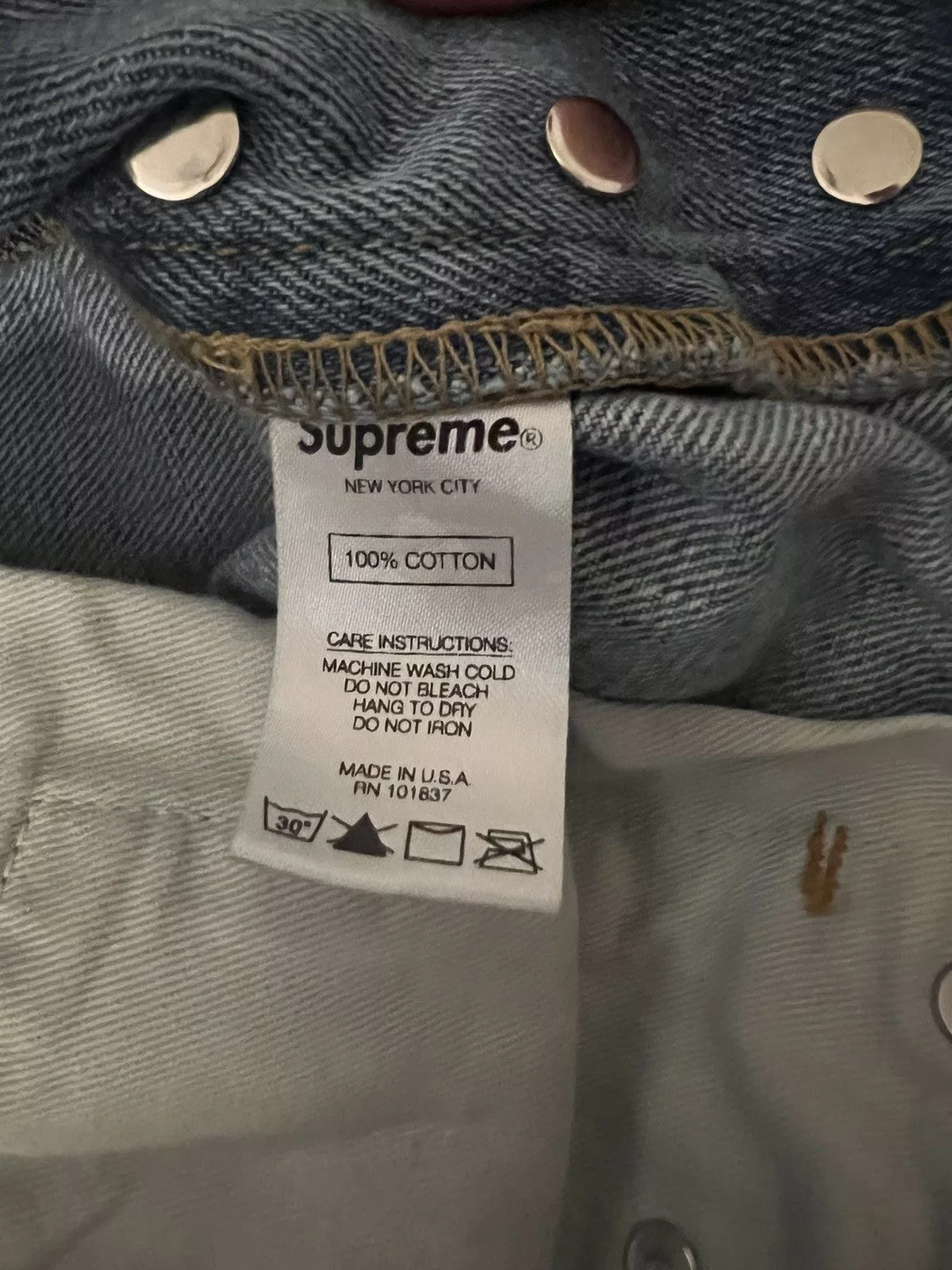 Supreme Denim Supreme Stonewashed Blue Jean M32
