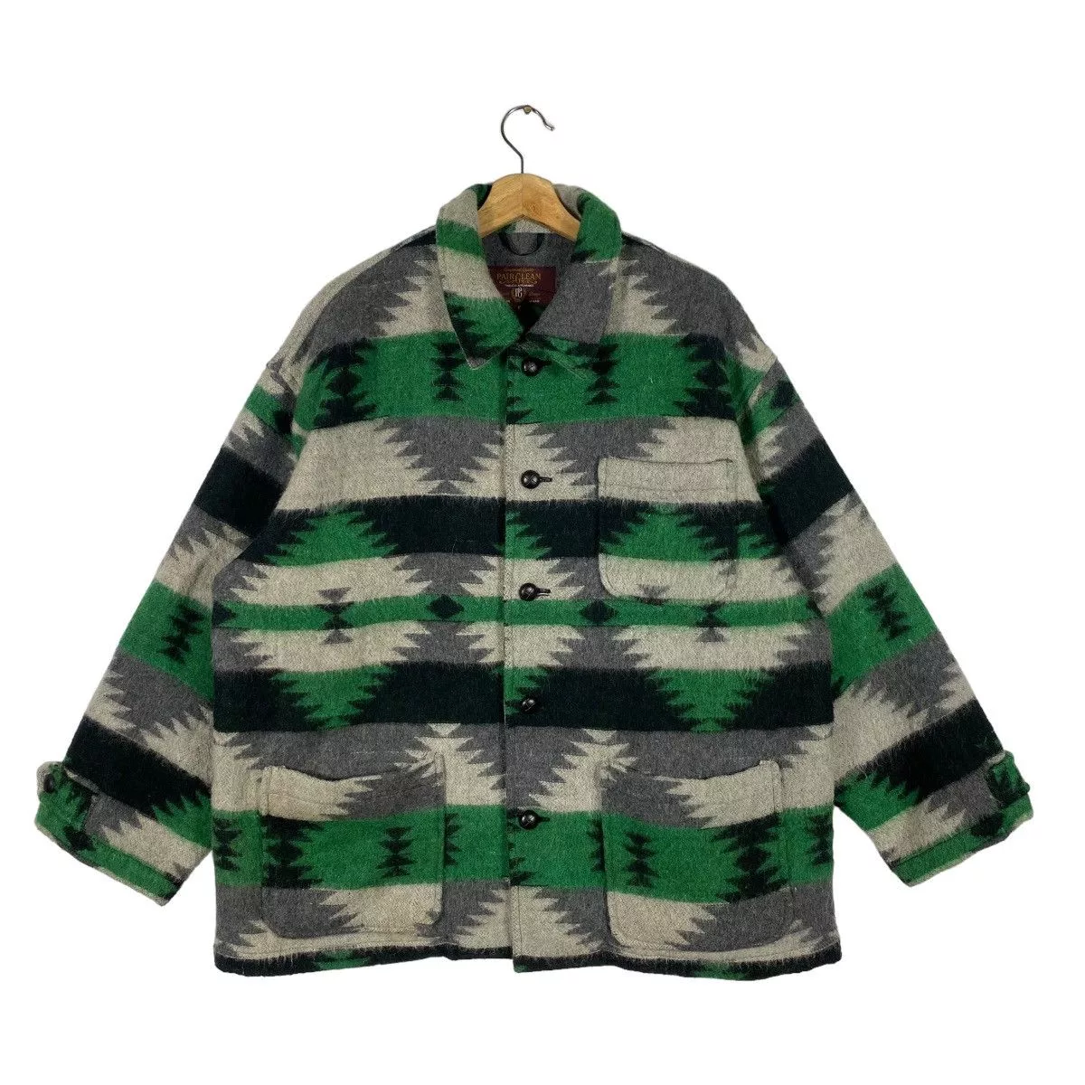 Native Light Jackets Native × Vintage Vintage 90s Pair Gleam Aztec Navajo Design Green
