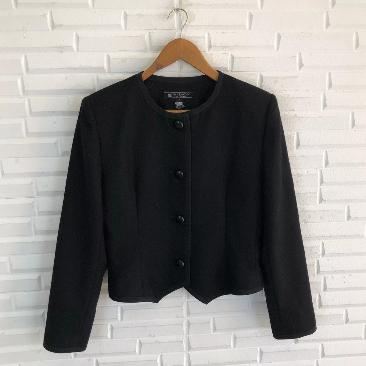 Designer Light Jackets Designer × Givenchy GIVENCHY HI FORMAL CROPPED JACKET Black