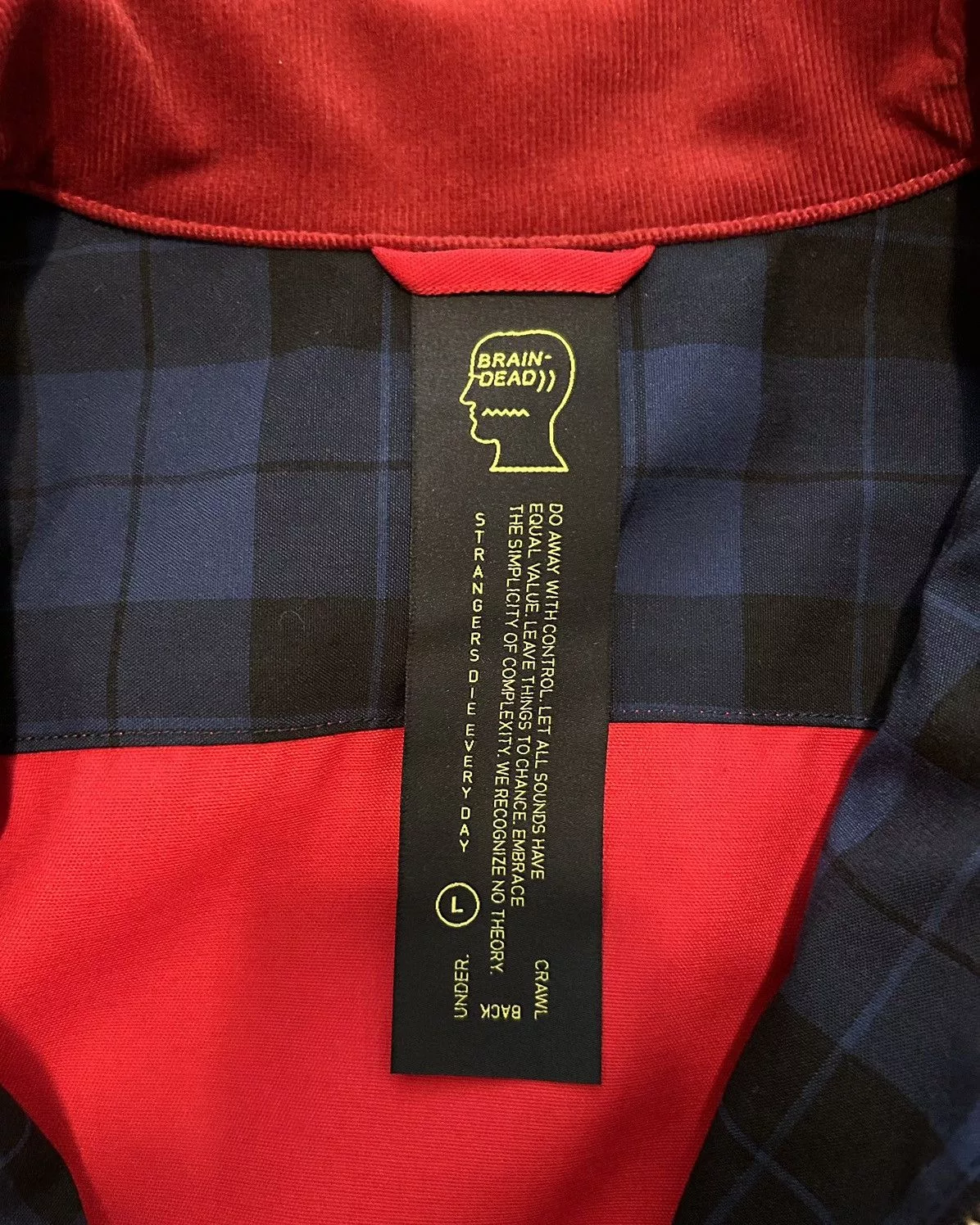 Brain Dead Light Jackets Brain Dead Work Jacket Red