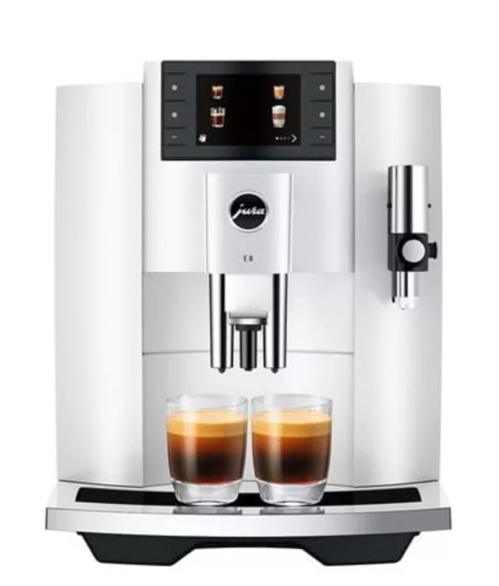 New E8 White Espresso Machine