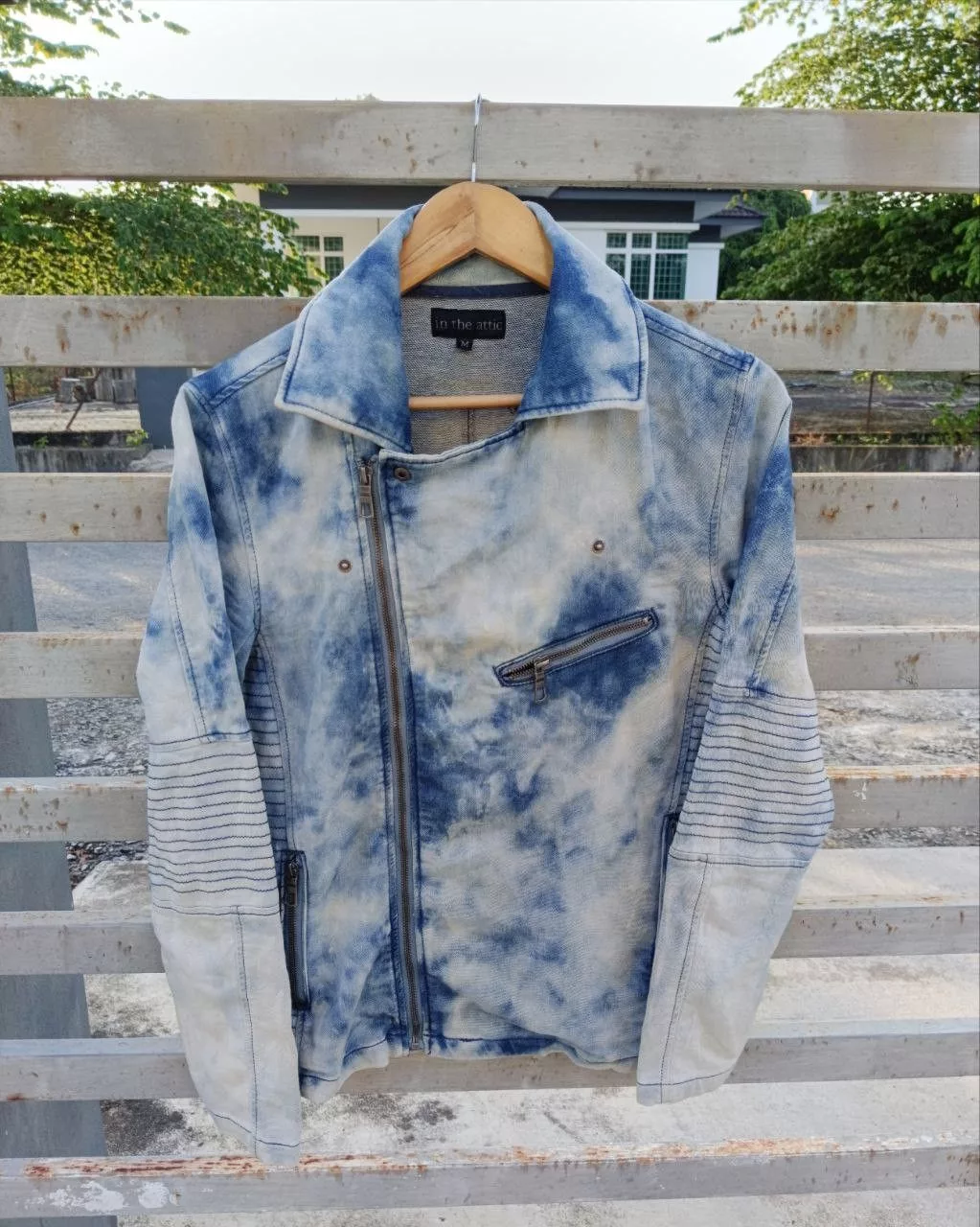 In The Attic Denim Jackets SICK DISTRESSED DOUBLE COLLER ASID WASH IN THE ATTIC Multi