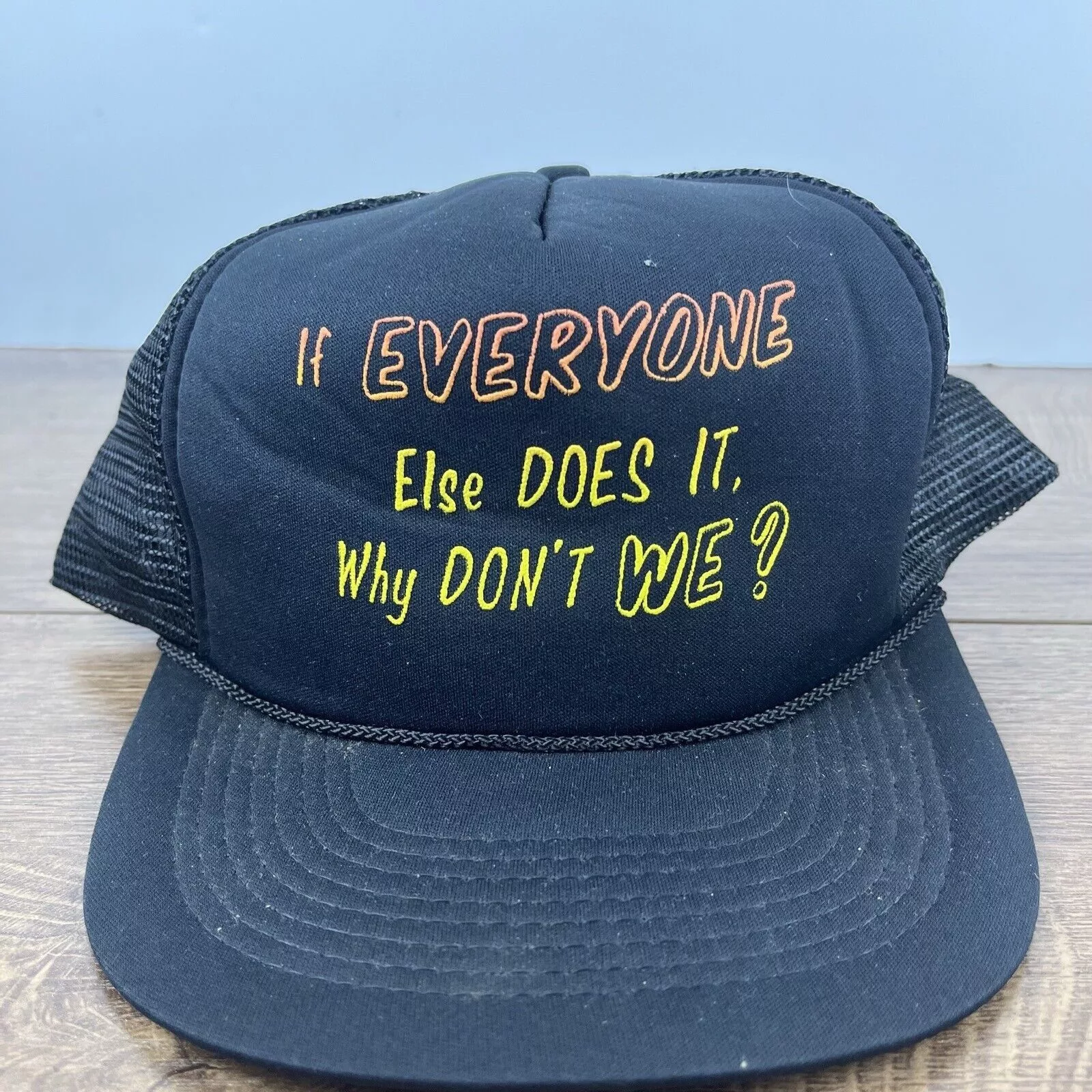 Other Hats Other Why Don't We Hat Black Cap Hat Everyone Else Does Adjustable