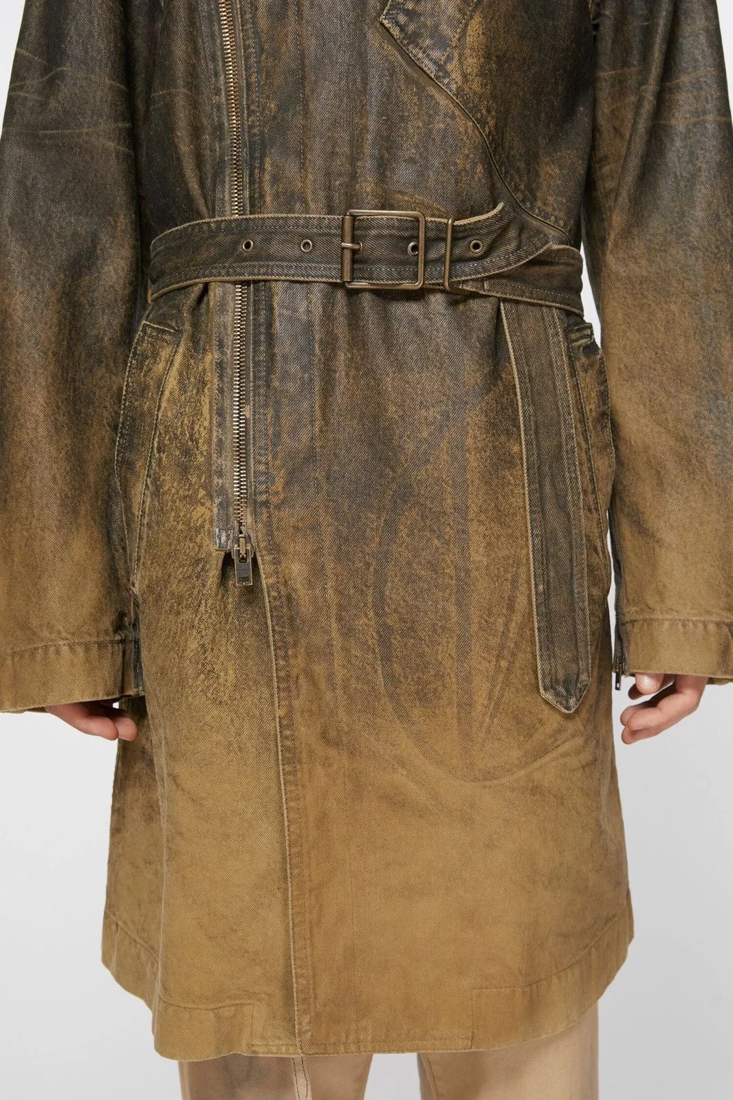Acne Studios Denim Jackets Acne Studios $1.6K VALUE Denim Waxed Coated Belted Coat Black