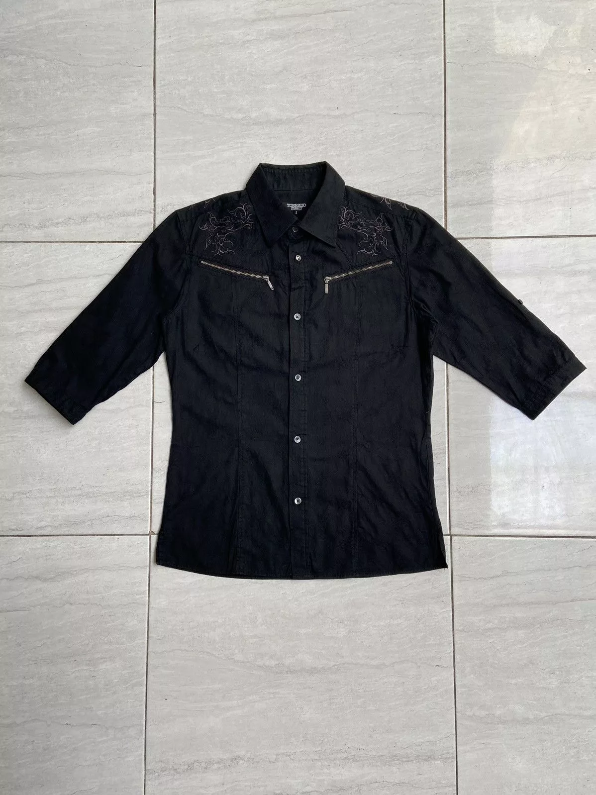 Tornado Mart Shirts Button Ups TORNADO MART Black Shirt
