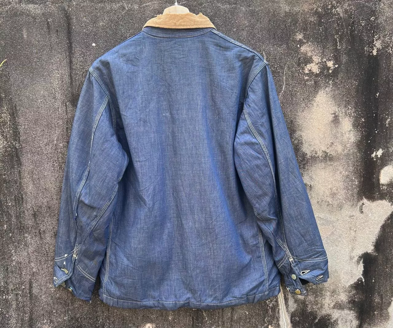 Lee Denim Jackets 1950s Lee Union Made Blanket Denim Sanforized Chore jacket Blue Vintage