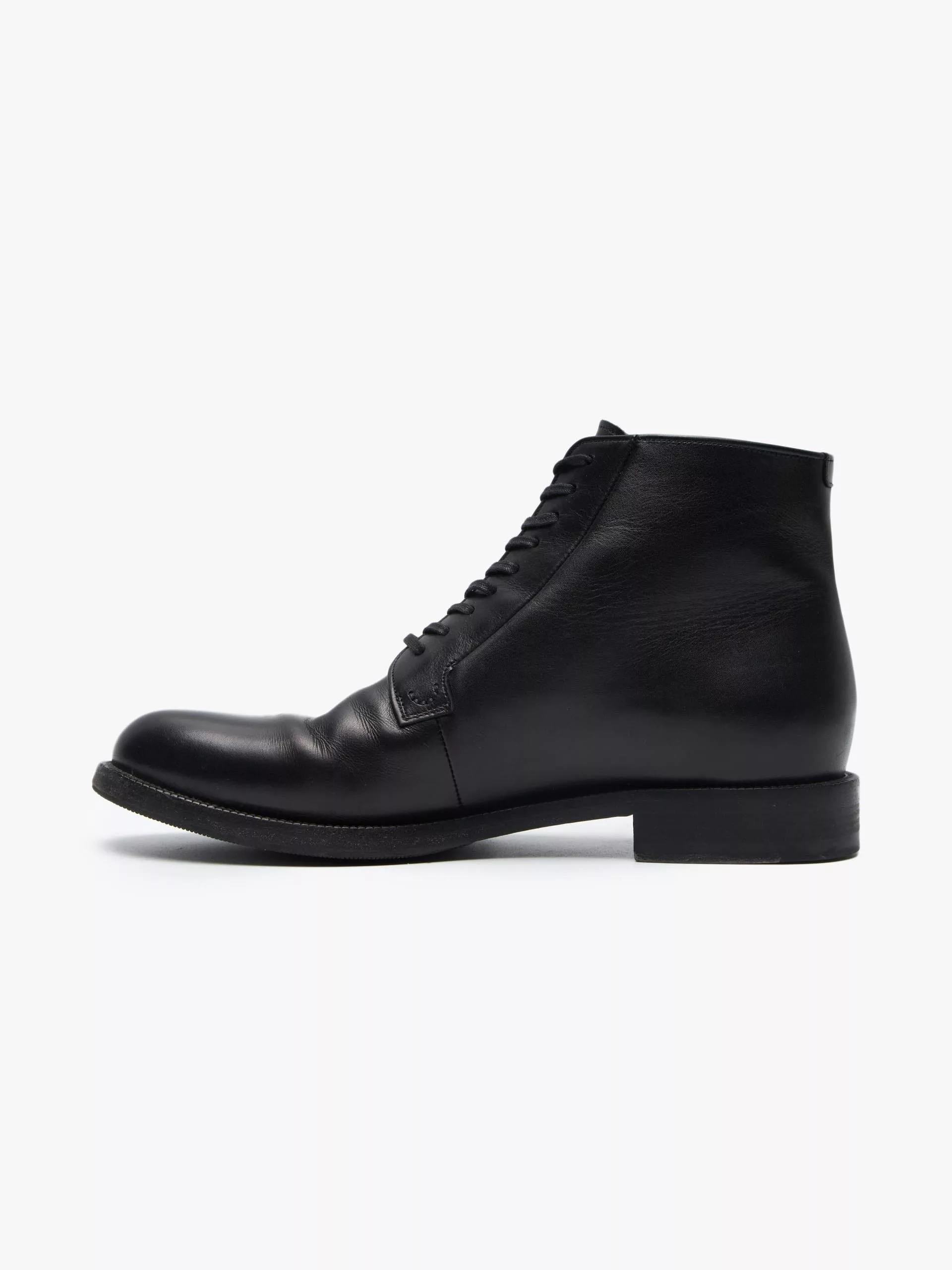 Celine Boots Celine Black Laced Leather Boots