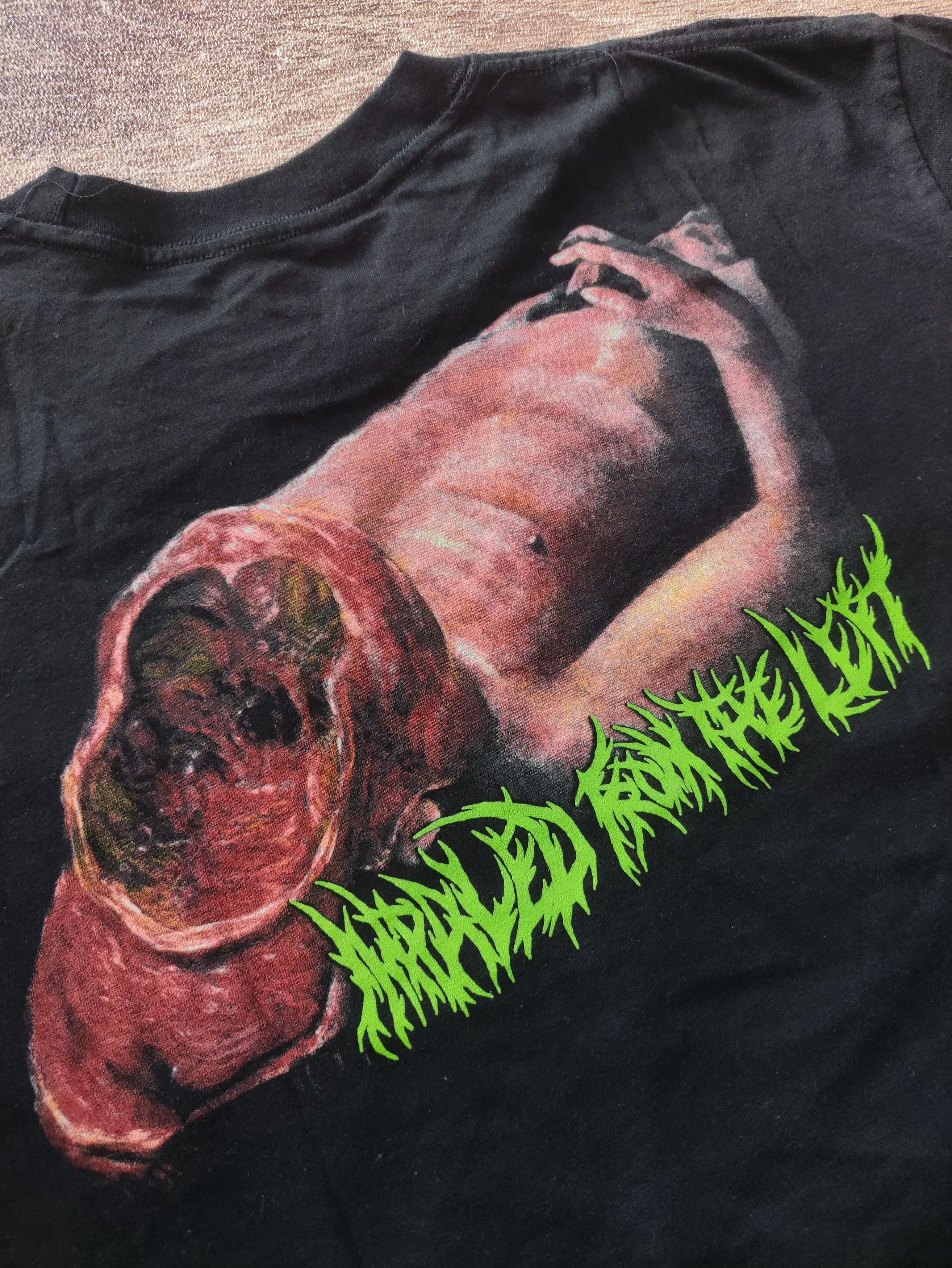 Band Tees Short Sleeve T Shirts Band Tees BOSEDEATH IMPALED FROM THE LEFT COVER ALBUM 2014 Black
