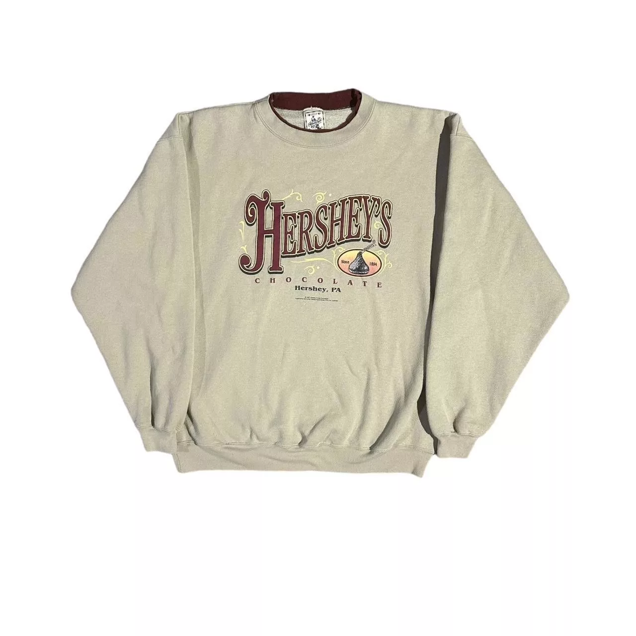 Designer Sweaters Knitwear Designer 1997 Hersheys Chocolate Sweatshirt (Made in USA) White