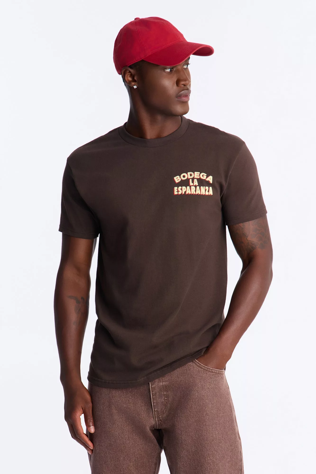 Bodega La Esperanza Short Sleeve Tee - Brown