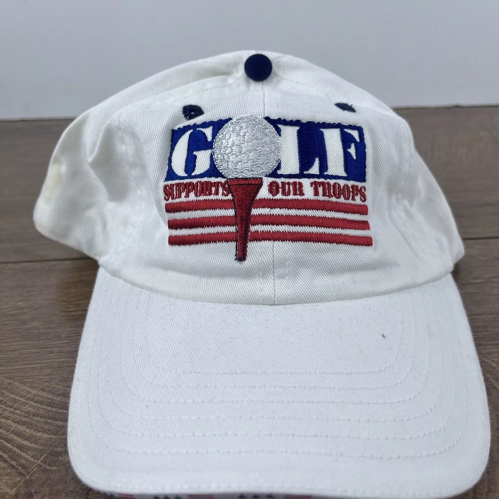 Other Hats Other Golf Hat Support Our Troops Hat White Cap Hat Adjustable Hat